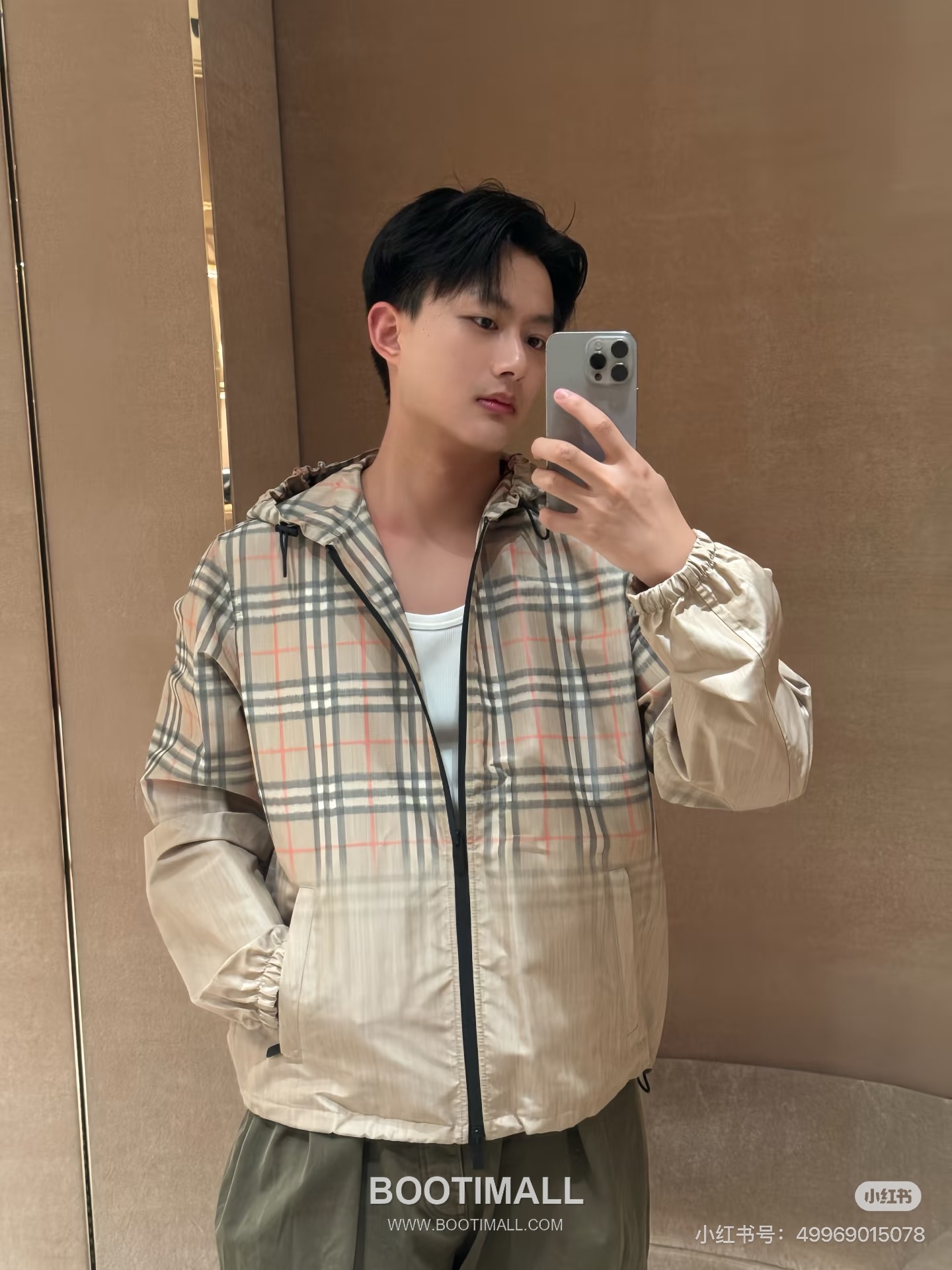 Burberry 2026 S/S Cotton Blend Gradient Check Zip Hoodie Jacket 버버리 2026SS 코튼 혼방 그라데이션 체크 집업 후드 재킷 3