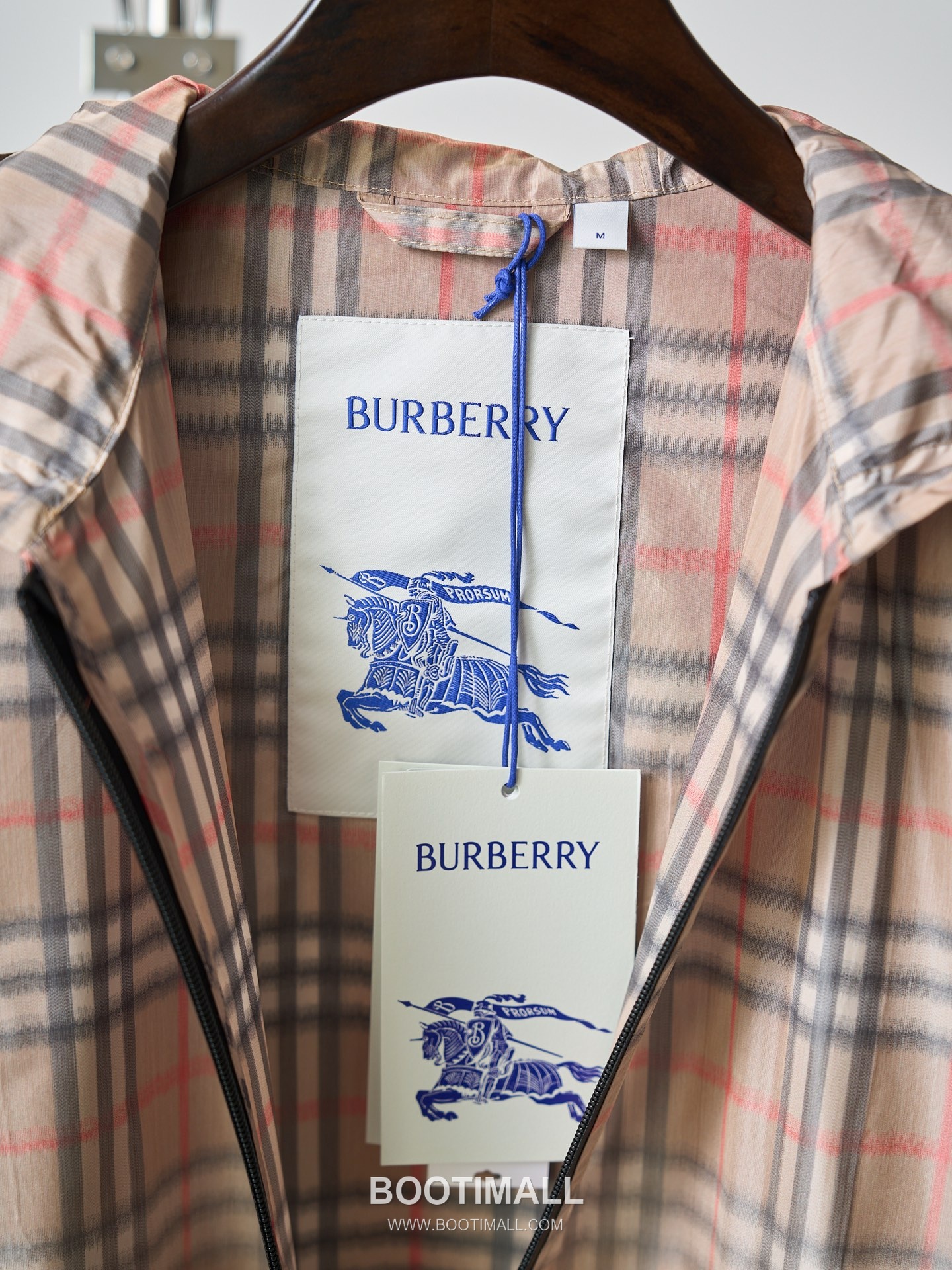 Burberry 2026 S/S Cotton Blend Gradient Check Zip Hoodie Jacket 버버리 2026SS 코튼 혼방 그라데이션 체크 집업 후드 재킷 8