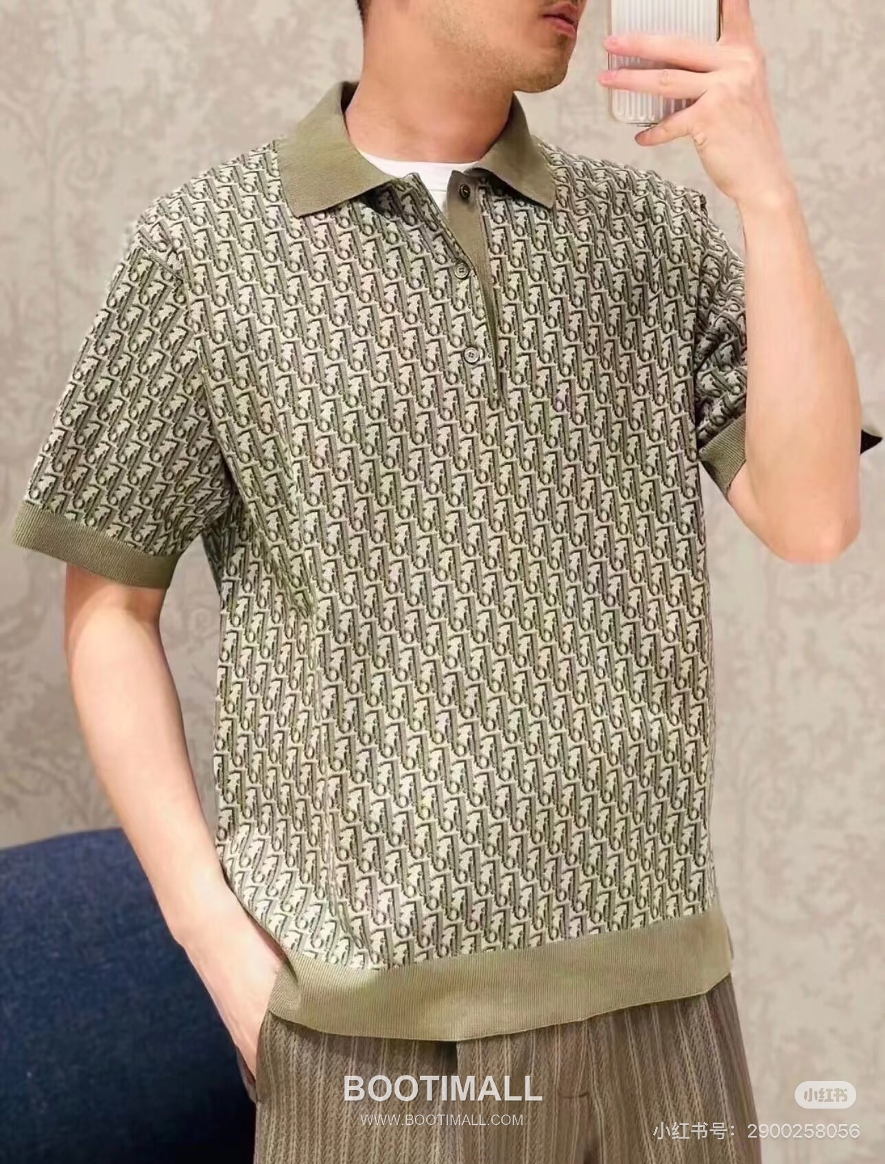 Dior 2026 S/S Cotton Monogram Knit Polo T-Shirt 디올 2026SS 코튼 모노그램 니트 폴로 티셔츠 5