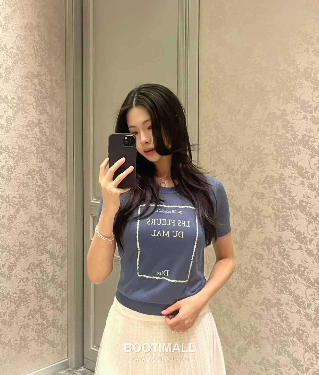 Dior 2026 S/S Silk Knit Literary Print Ribbed T-Shirt 디올 2026SS 실크 니트 문학 프린트 리브 티셔츠 5