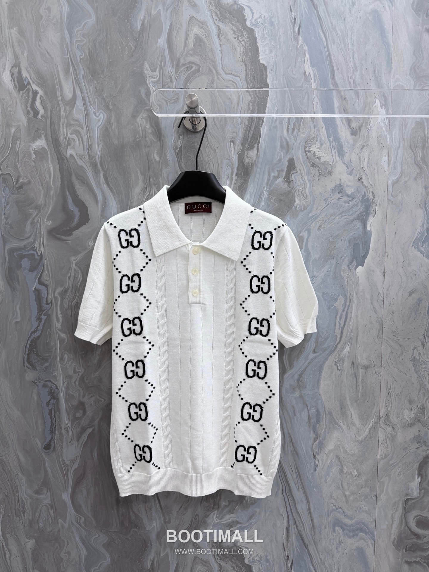 Gucci 2026 S/S Cotton GG Intarsia Polo T-Shirt 구찌 2026SS 코튼 GG 인타르시아 폴로 티셔츠 1