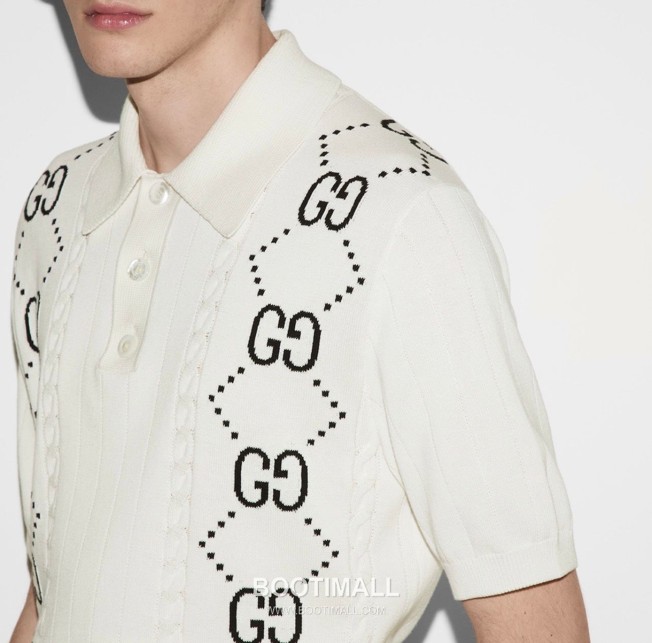 Gucci 2026 S/S Cotton GG Intarsia Polo T-Shirt 구찌 2026SS 코튼 GG 인타르시아 폴로 티셔츠 3