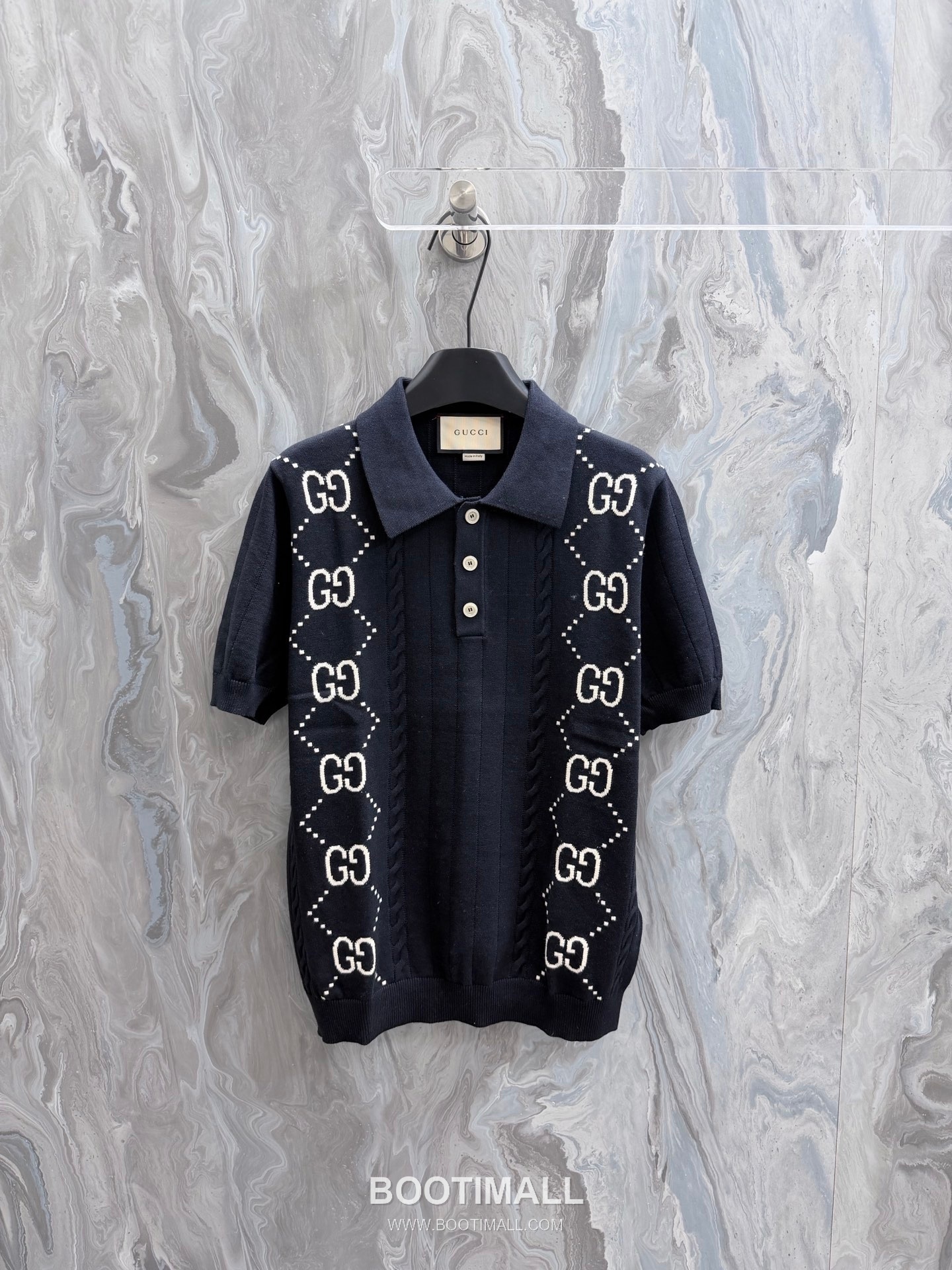 Gucci 2026 S/S Cotton GG Intarsia Polo T-Shirt 구찌 2026SS 코튼 GG 인타르시아 폴로 티셔츠 6