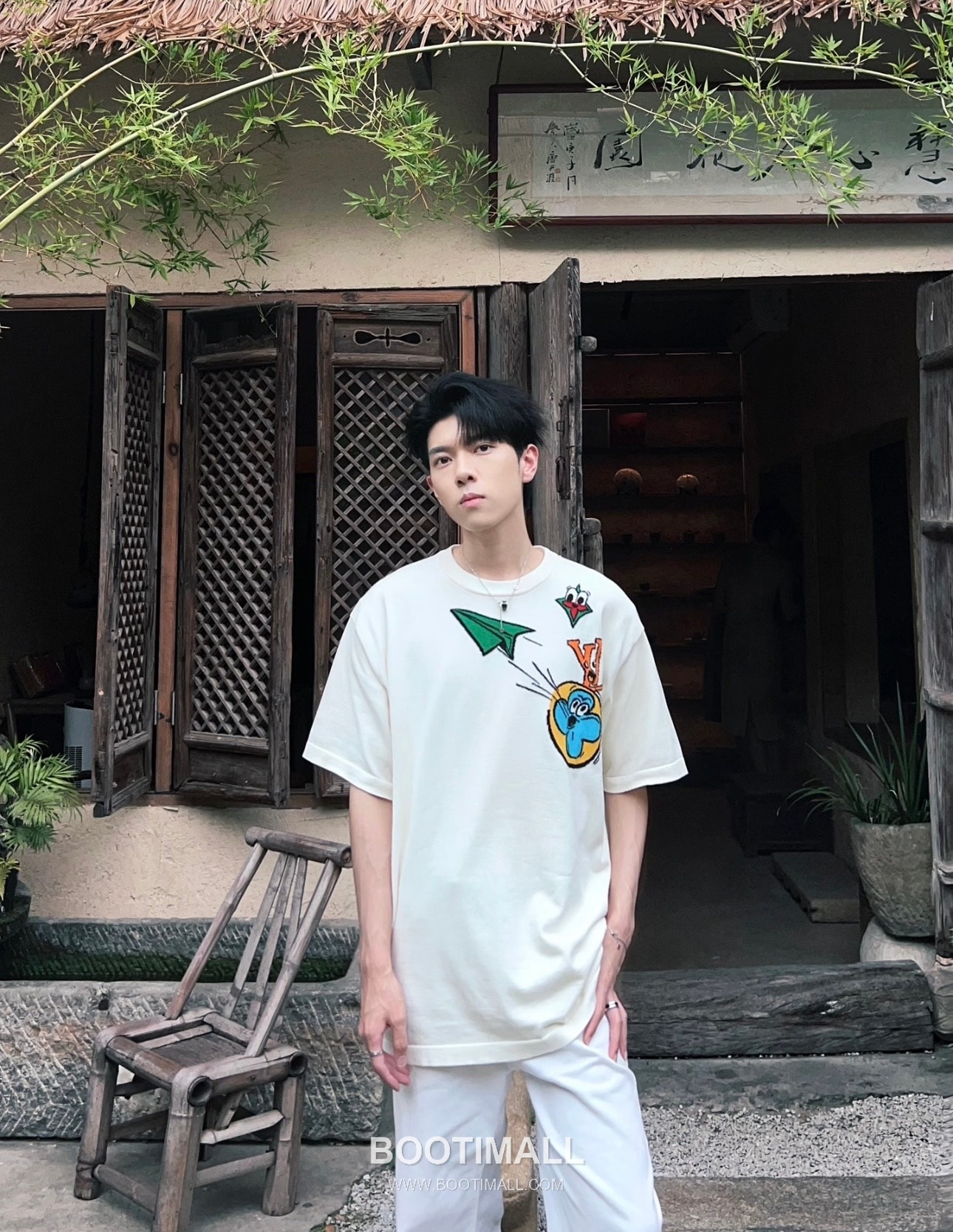 Louis Vuitton 2026 S/S Cotton Monogram Comics Intarsia Print T-Shirt 루이비통 2026SS 코튼 모노그램 코믹스 인타르시아 프린트 티셔츠 2