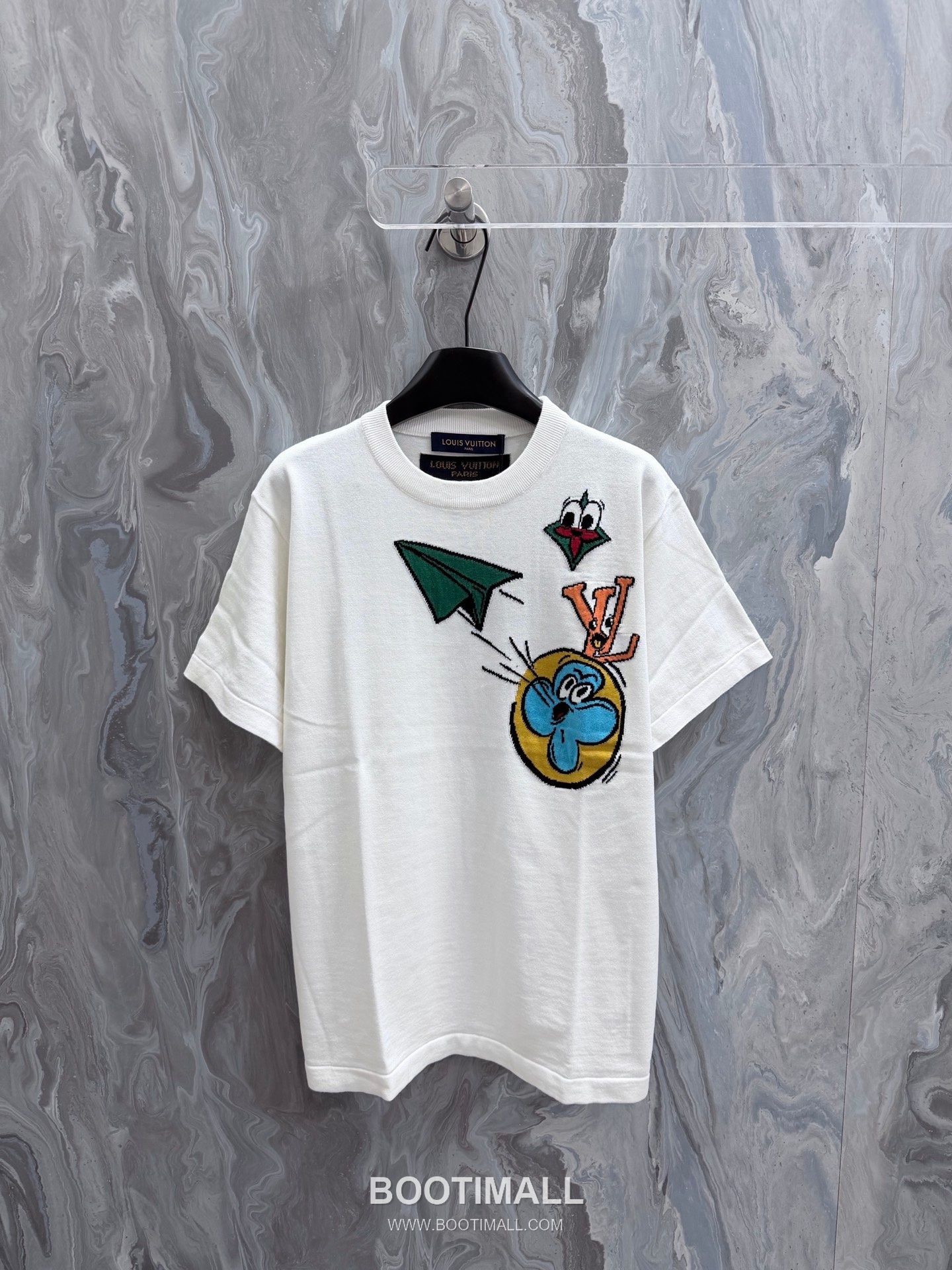 Louis Vuitton 2026 S/S Cotton Monogram Comics Intarsia Print T-Shirt 루이비통 2026SS 코튼 모노그램 코믹스 인타르시아 프린트 티셔츠 7