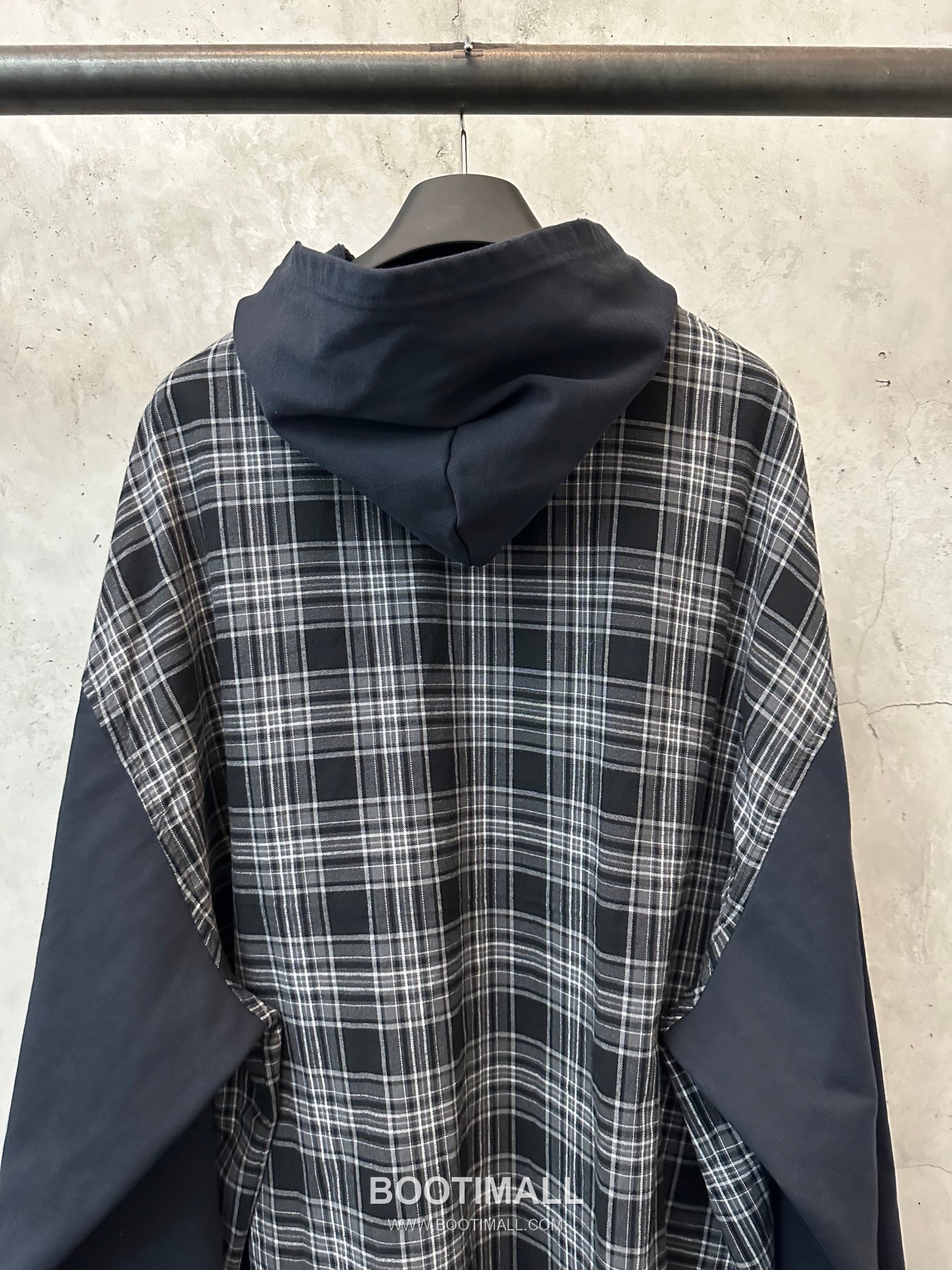 Balenciaga 2026 S/S Cotton Blend Check Patchwork Zip Hoodie Jacket 발렌시아가 2026SS 코튼 혼방 체크 패치워크 집업 후드 재킷 5