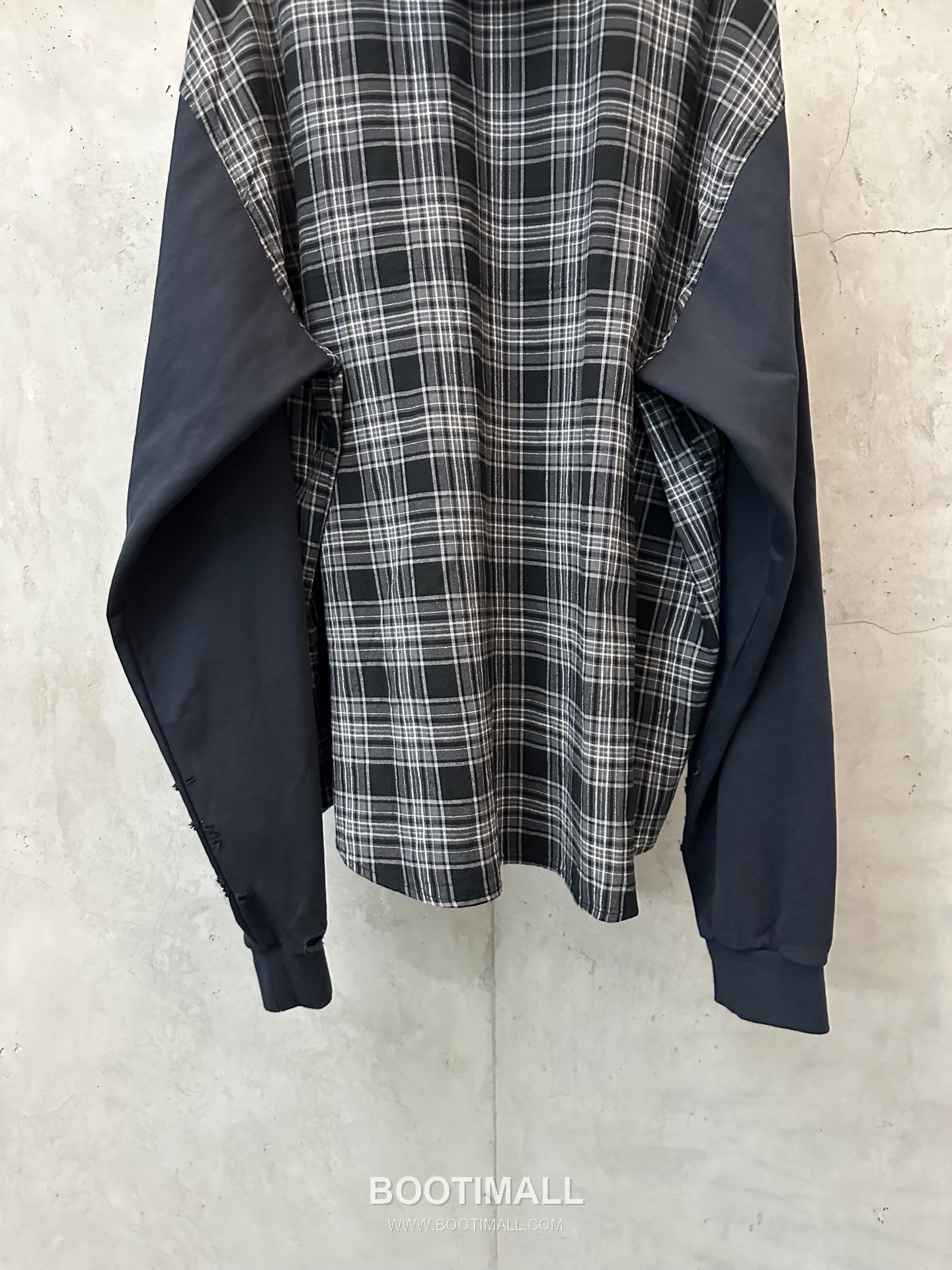 Balenciaga 2026 S/S Cotton Blend Check Patchwork Zip Hoodie Jacket 발렌시아가 2026SS 코튼 혼방 체크 패치워크 집업 후드 재킷 6