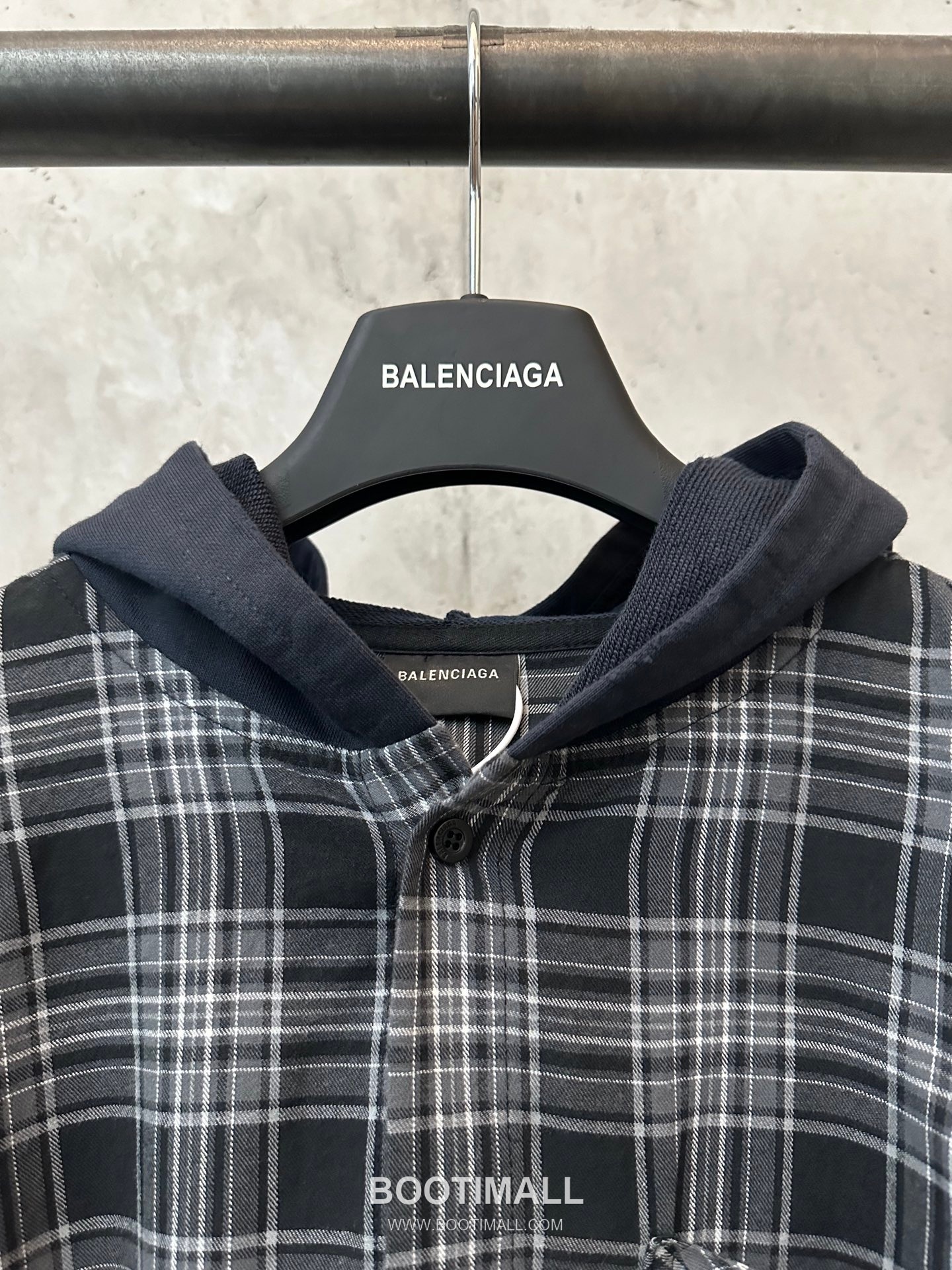 Balenciaga 2026 S/S Cotton Blend Check Patchwork Zip Hoodie Jacket 발렌시아가 2026SS 코튼 혼방 체크 패치워크 집업 후드 재킷 7