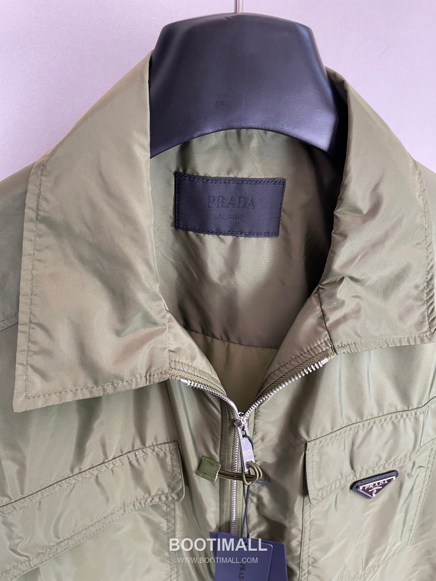 Prada 2026 S/S Recycled Nylon Zip Drawstring Shirt 프라다 2026SS 재생 나일론 집업 드로스트링 셔츠 5