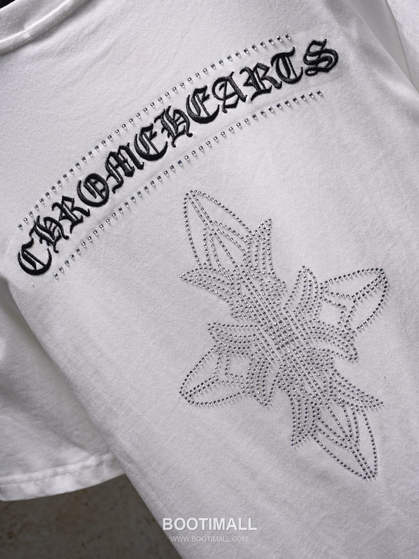 Chrome Hearts 2026 S/S Cotton Horseshoe Embroidered Crystal T-Shirt 크롬하츠 2026SS 코튼 말굽 자수 크리스탈 티셔츠 5