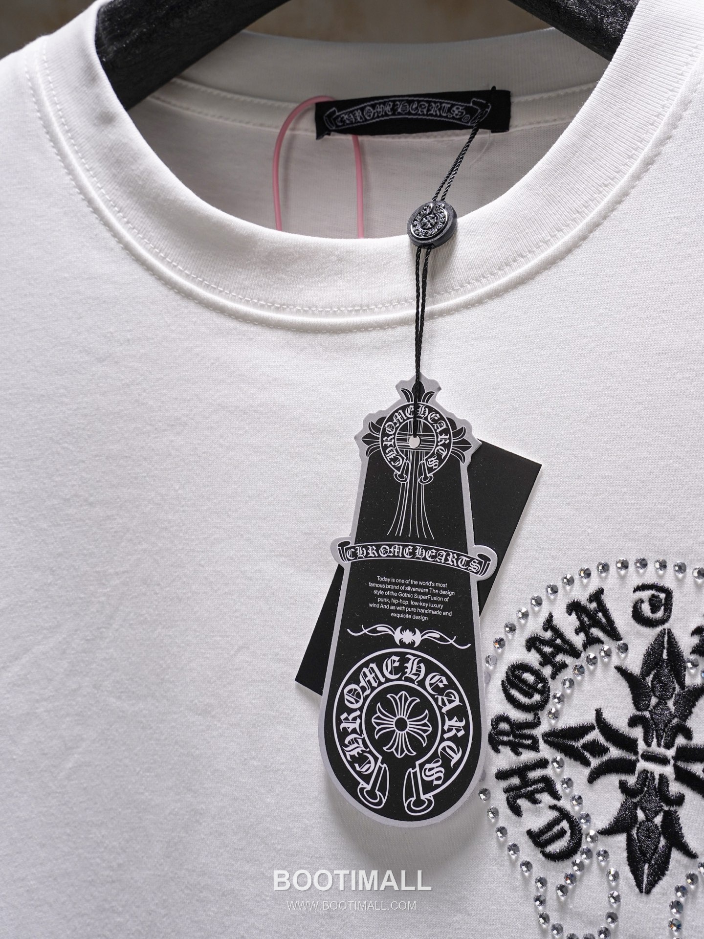 Chrome Hearts 2026 S/S Cotton Horseshoe Embroidered Crystal T-Shirt 크롬하츠 2026SS 코튼 말굽 자수 크리스탈 티셔츠 7