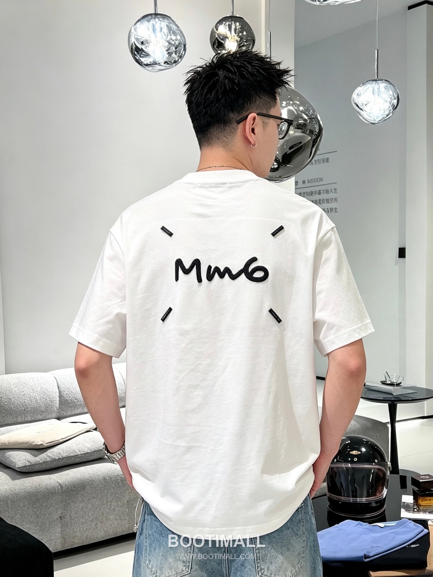 MM6 Maison Margiela 2026 S/S Cotton Embroidered Distressed T-Shirt MM6메종마르지엘라 2026SS 코튼 자수 디스트로이드 티셔츠 5