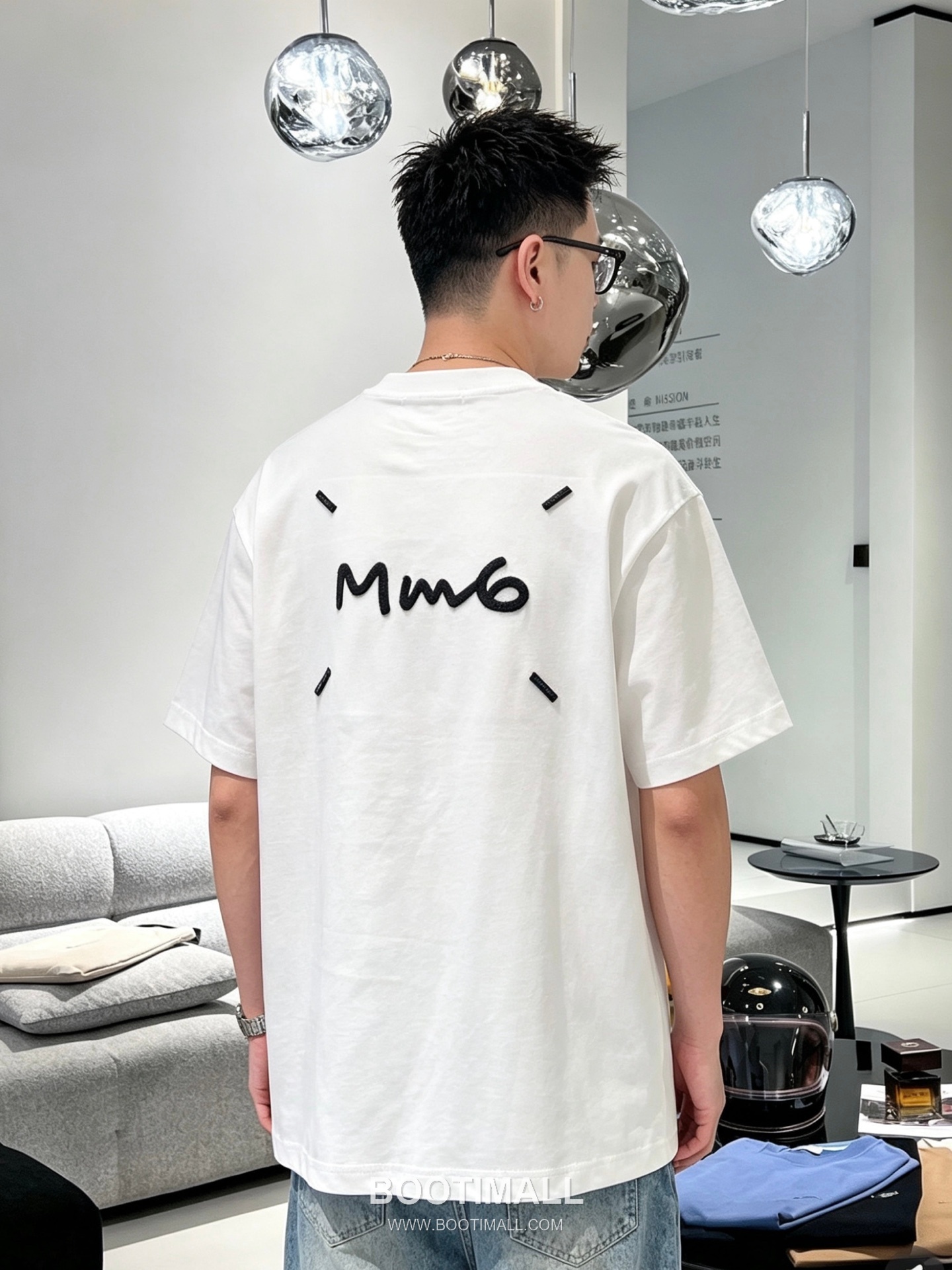 MM6 Maison Margiela 2026 S/S Cotton Embroidered Distressed T-Shirt MM6메종마르지엘라 2026SS 코튼 자수 디스트로이드 티셔츠 7