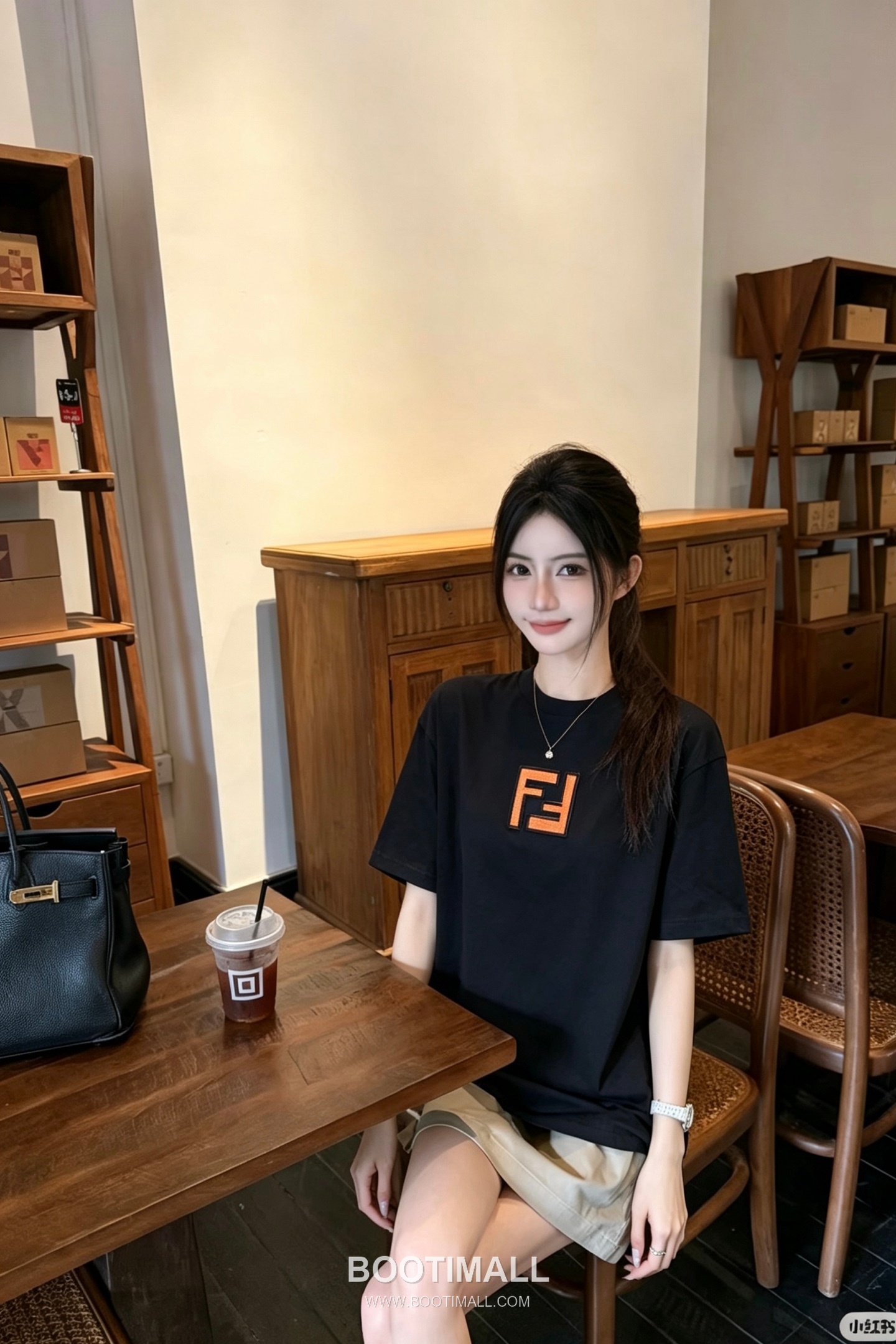 Fendi 2026 S/S Cotton FF Logo Embroidered T-Shirt 펜디 2026SS 코튼 FF 로고 자수 티셔츠 2