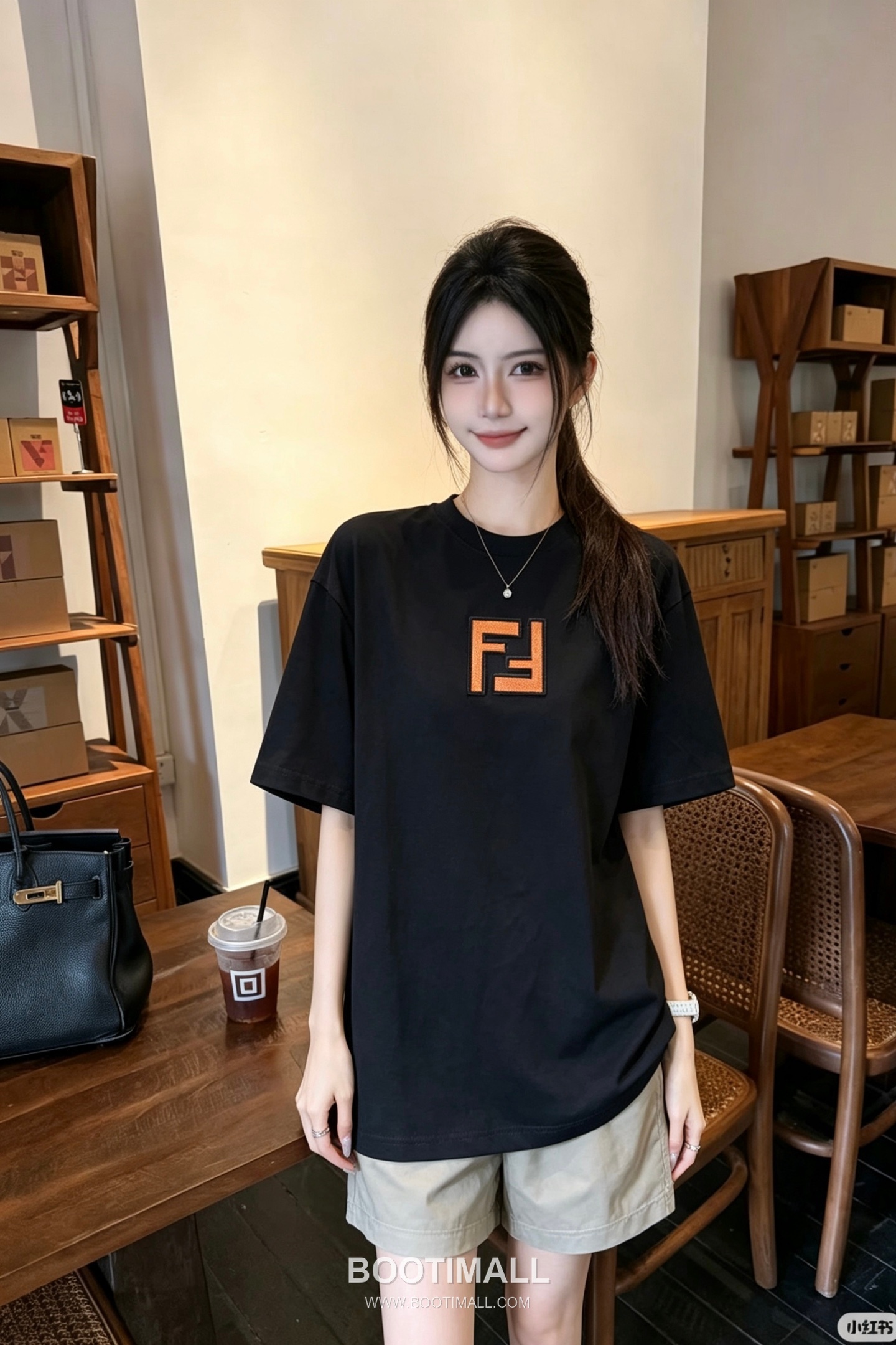 Fendi 2026 S/S Cotton FF Logo Embroidered T-Shirt 펜디 2026SS 코튼 FF 로고 자수 티셔츠 4
