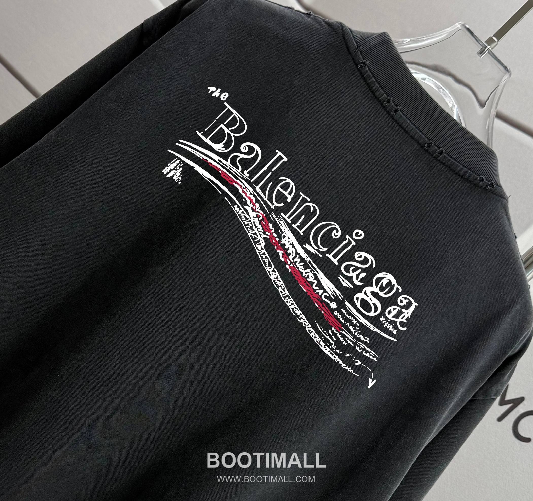 Balenciaga 2026 S/S Cotton Distressed Washed T-Shirt 발렌시아가 2026SS 코튼 디스트로이드 워싱 티셔츠 3