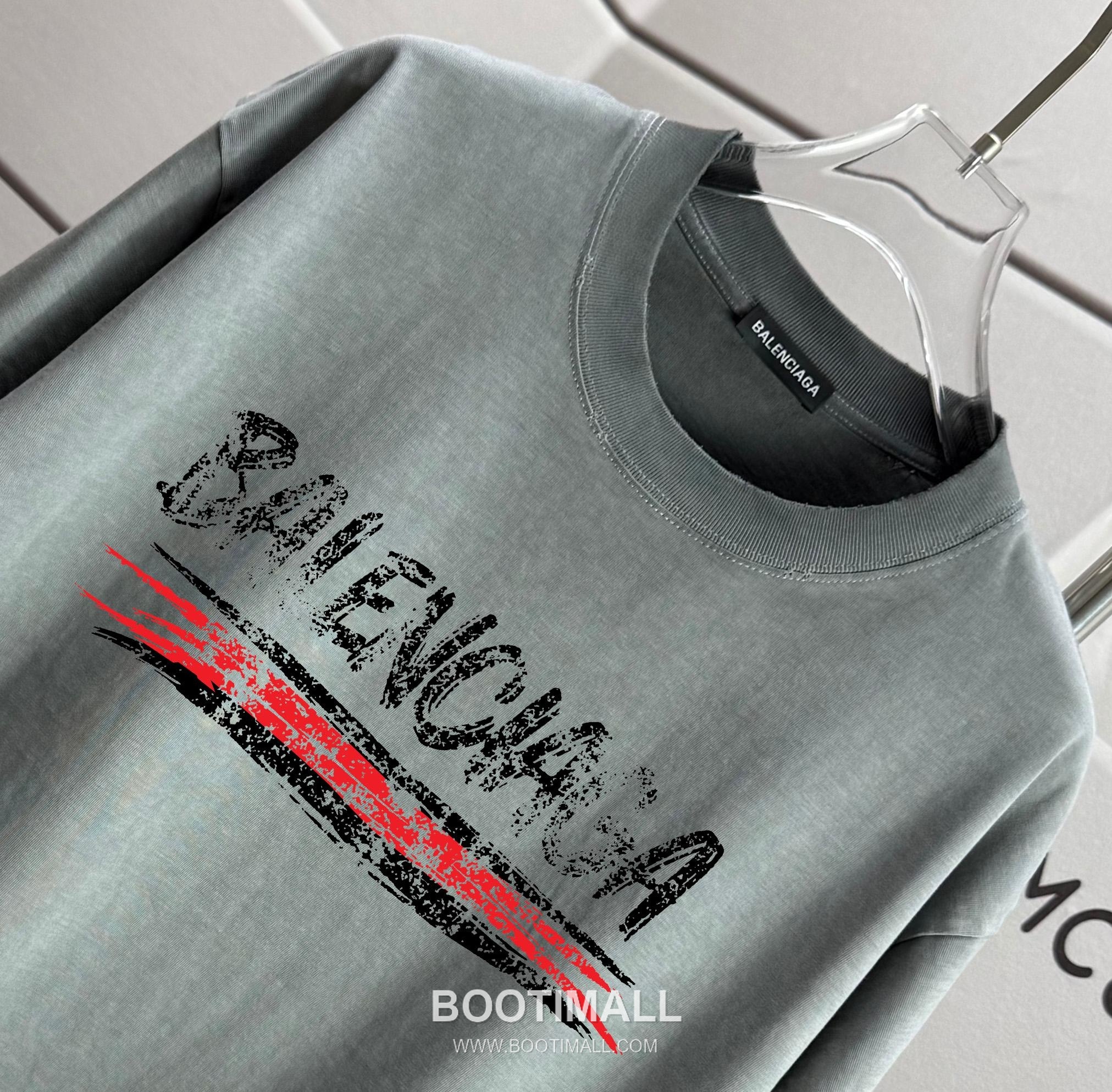 Balenciaga 2026 S/S Cotton Distressed Washed T-Shirt 발렌시아가 2026SS 코튼 디스트로이드 워싱 티셔츠 3