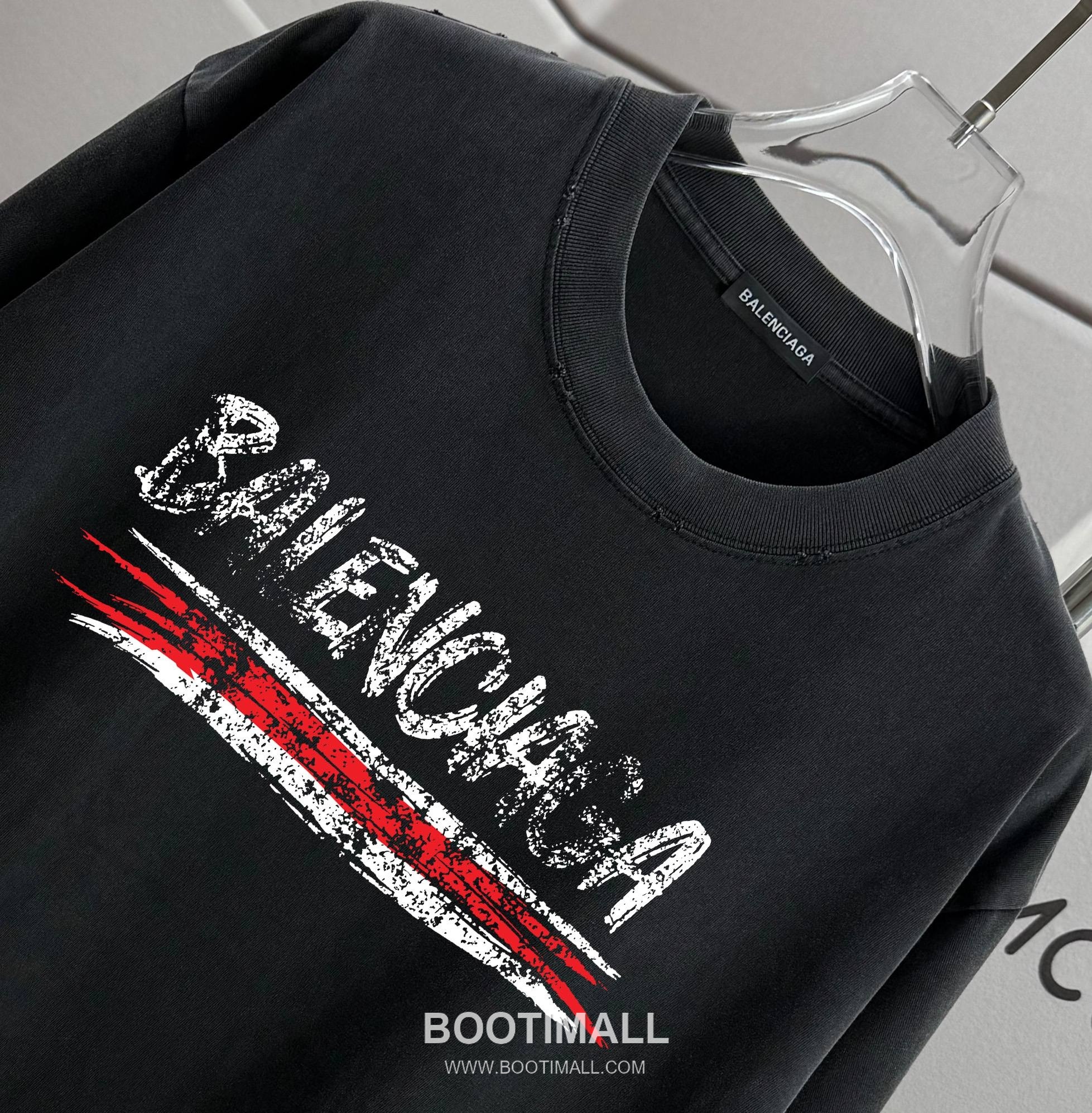 Balenciaga 2026 S/S Cotton Distressed Washed T-Shirt 발렌시아가 2026SS 코튼 디스트로이드 워싱 티셔츠 3