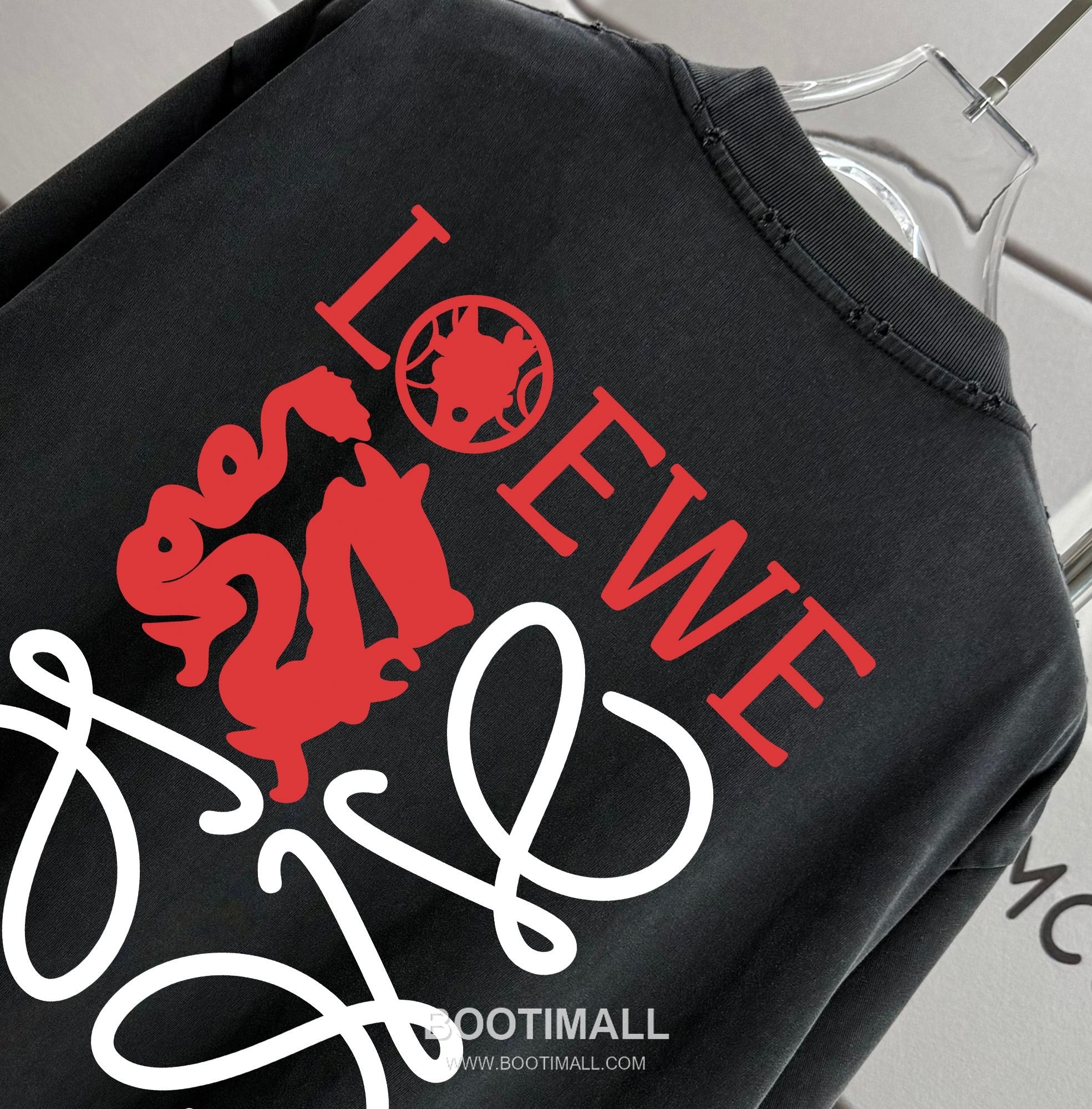 Loewe 2026 S/S Cotton Washed Distressed T-Shirt 로에베 2026SS 코튼 워싱 디스트로이드 티셔츠 3