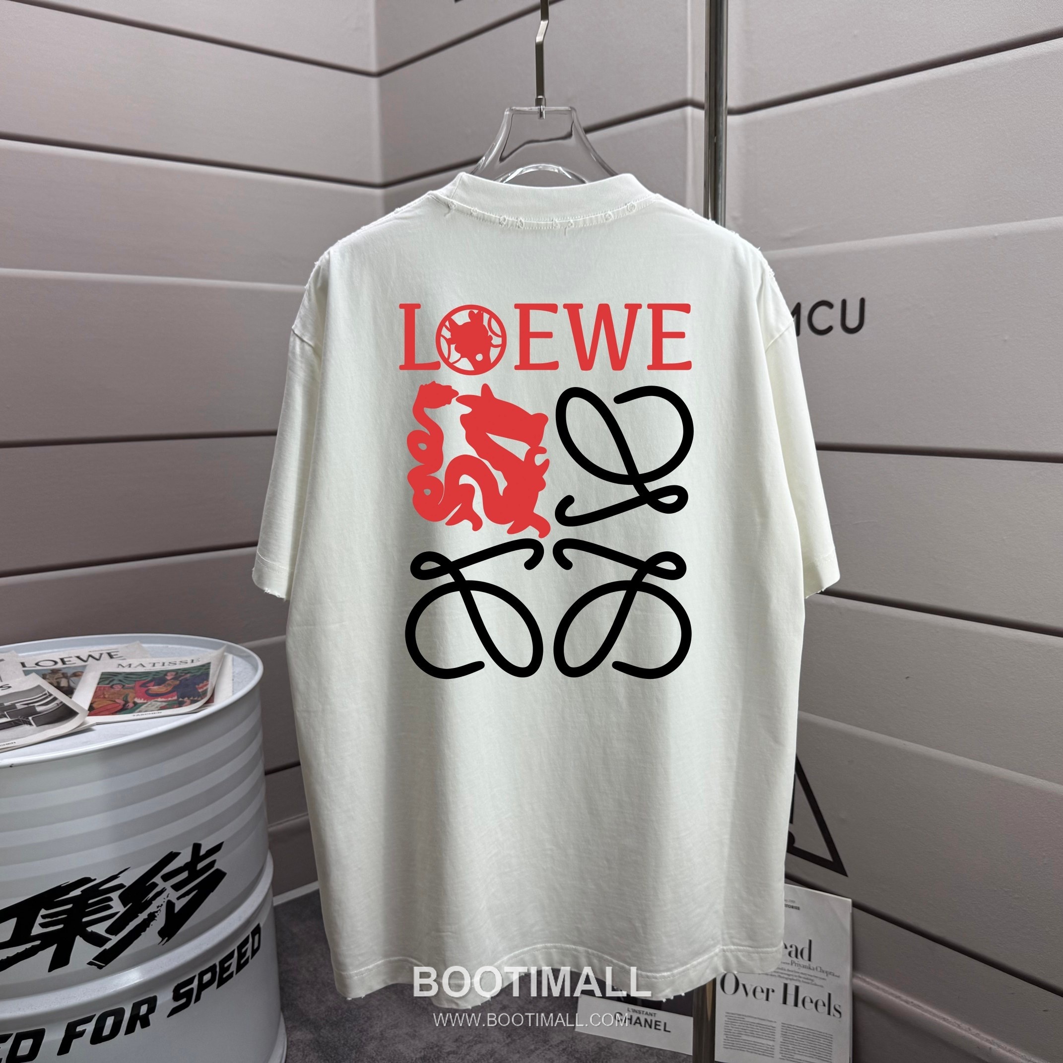 Loewe 2026 S/S Cotton Washed Distressed T-Shirt 로에베 2026SS 코튼 워싱 디스트로이드 티셔츠 1