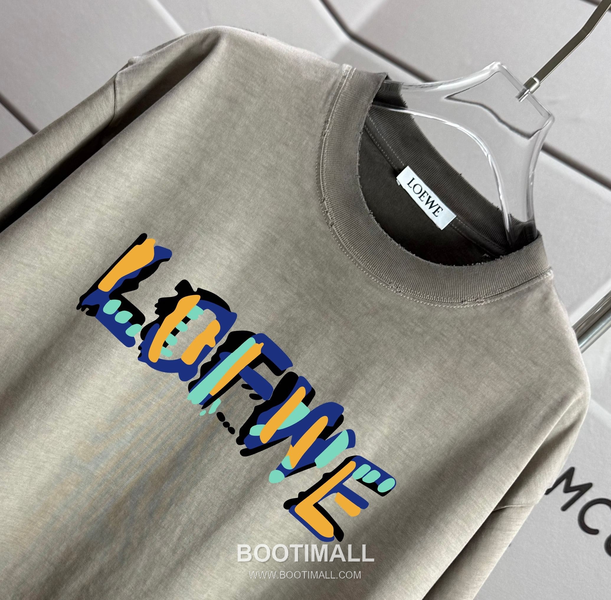 Loewe 2026 S/S Cotton Distressed Washed T-Shirt 로에베 2026SS 코튼 디스트로이드 워싱 티셔츠 3