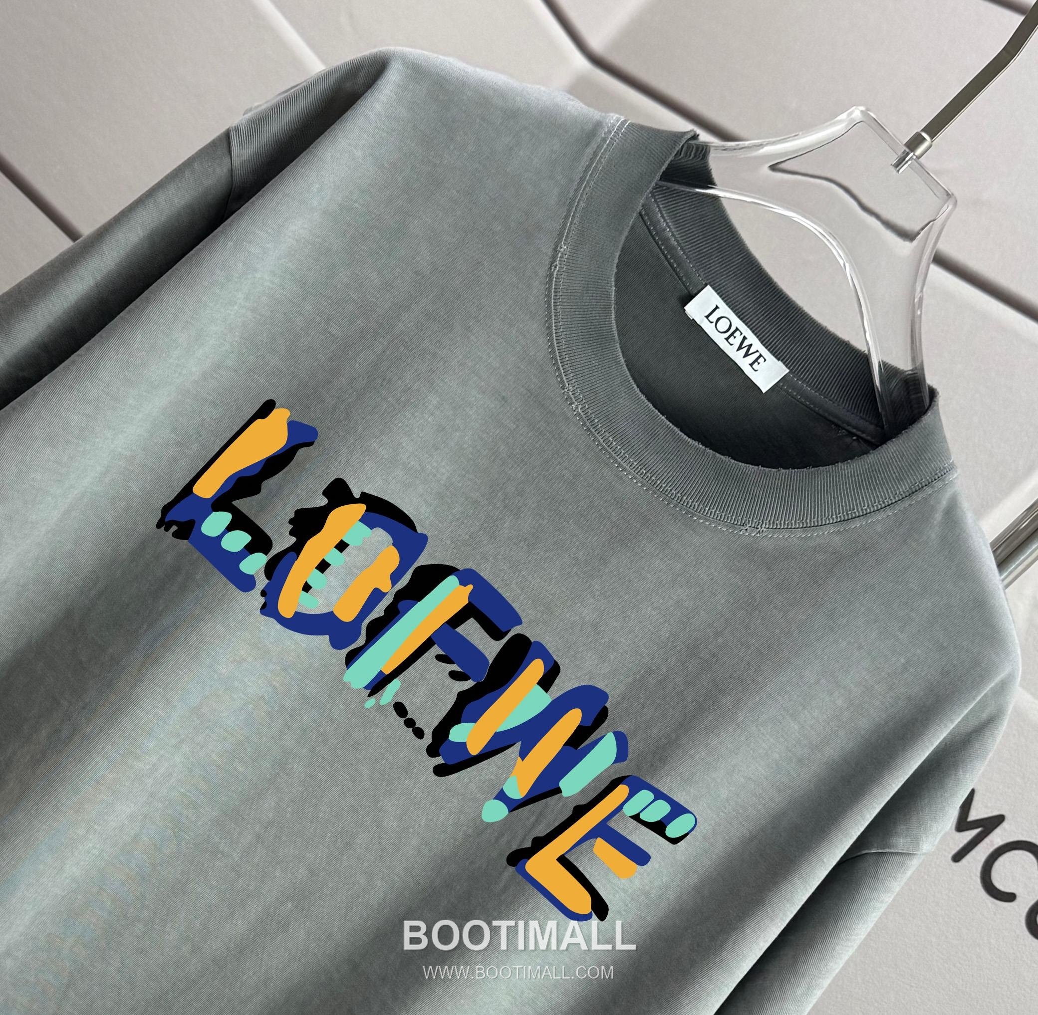 Loewe 2026 S/S Cotton Distressed Washed T-Shirt 로에베 2026SS 코튼 디스트로이드 워싱 티셔츠 3