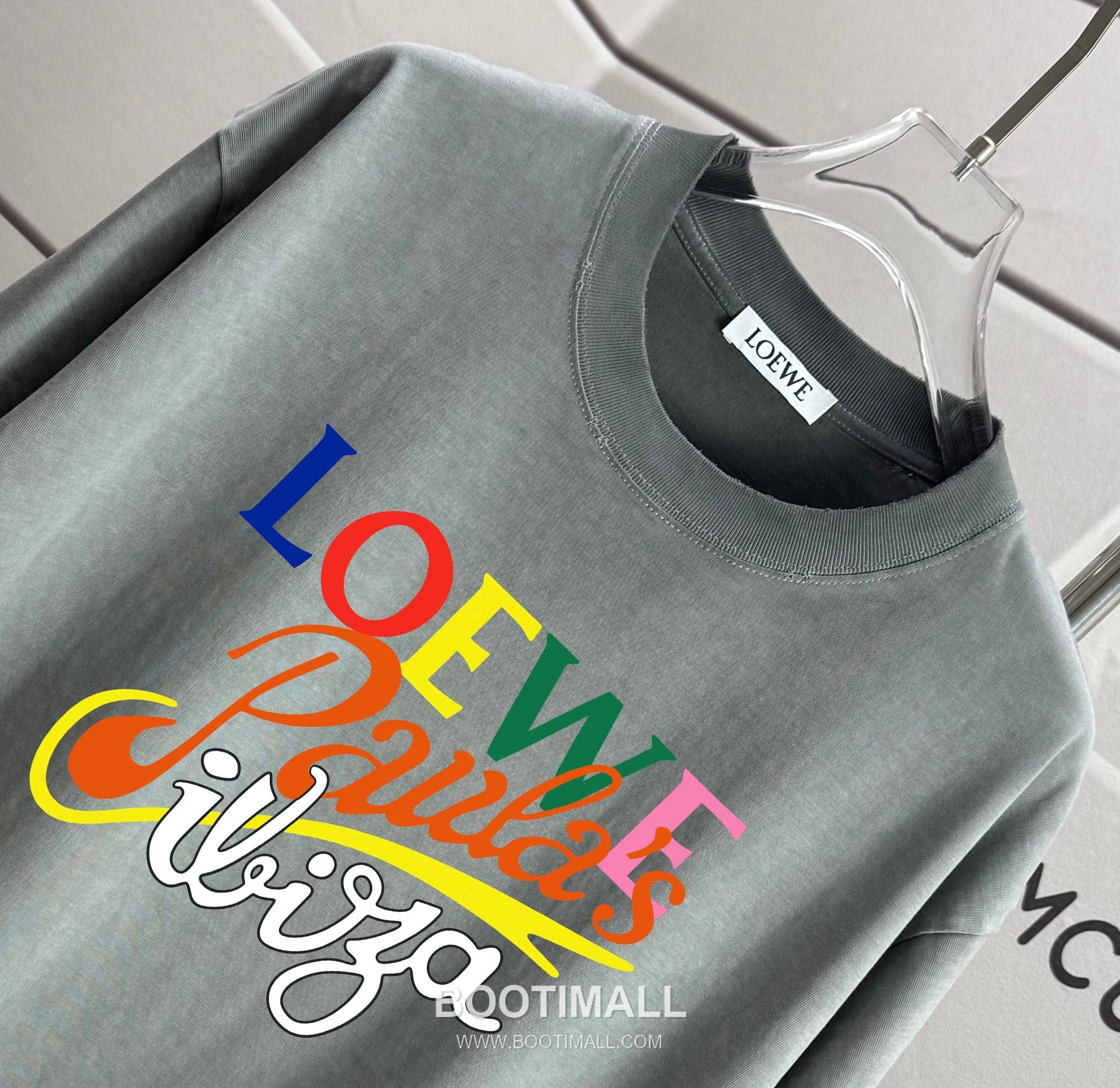 Loewe 2026 S/S Cotton Distressed Washed T-Shirt 로에베 2026SS 코튼 디스트로이드 워싱 티셔츠 3