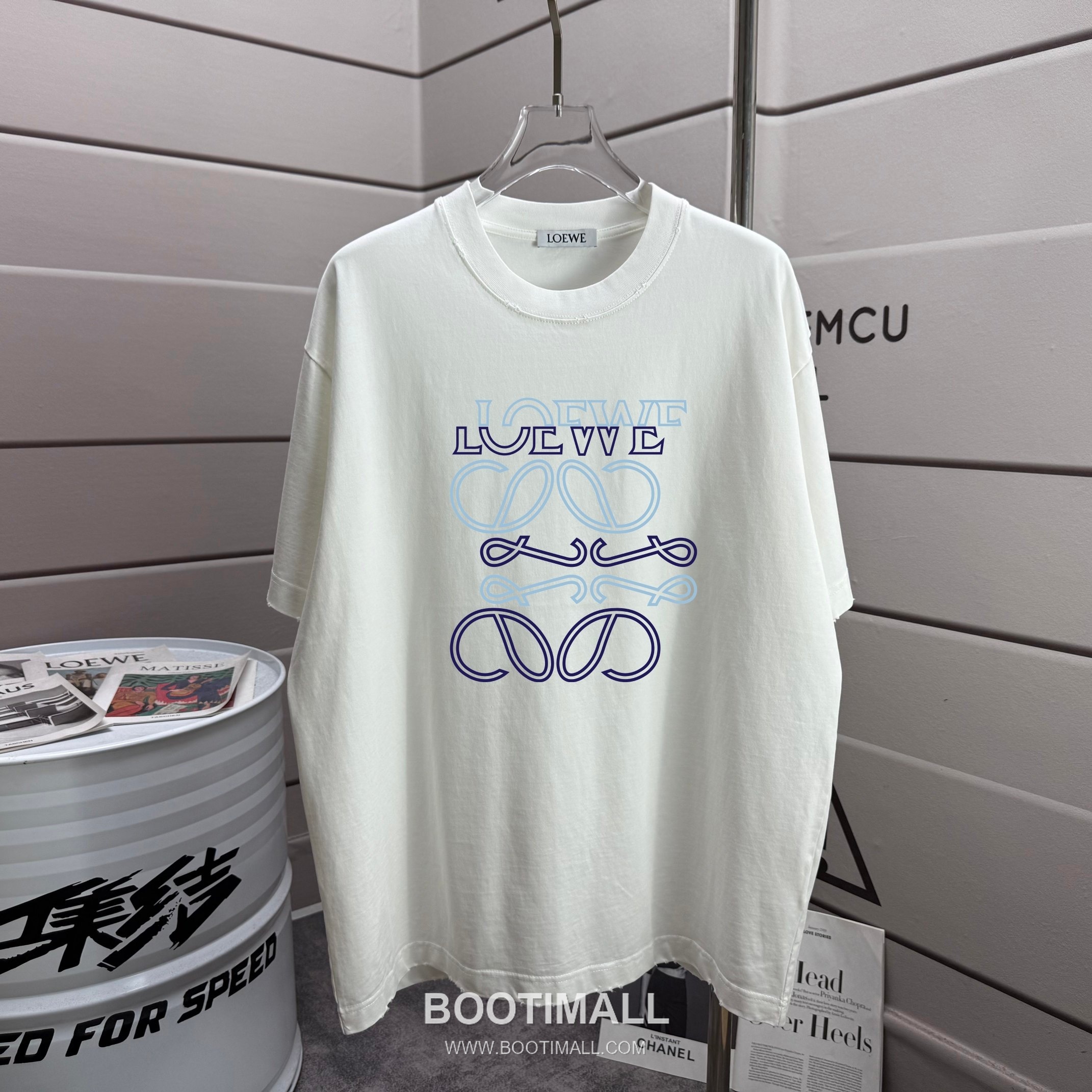 Loewe 2026 S/S Cotton Distressed Washed T-Shirt 로에베 2026SS 코튼 디스트로이드 워싱 티셔츠 1