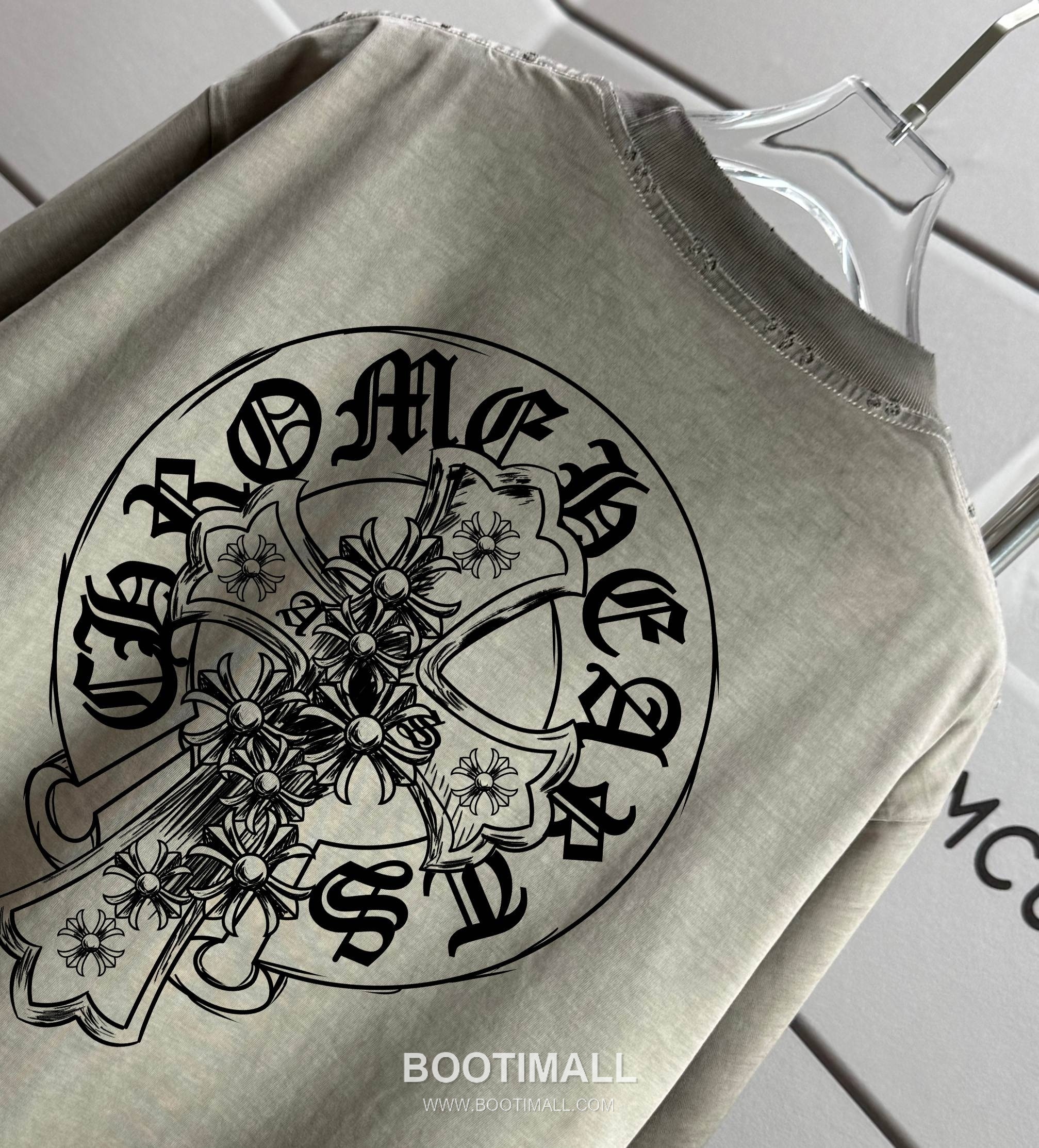 Chrome Hearts 2026 S/S Cotton Distressed Washed T-Shirt 크롬하츠 2026SS 코튼 디스트로이드 워싱 티셔츠 3