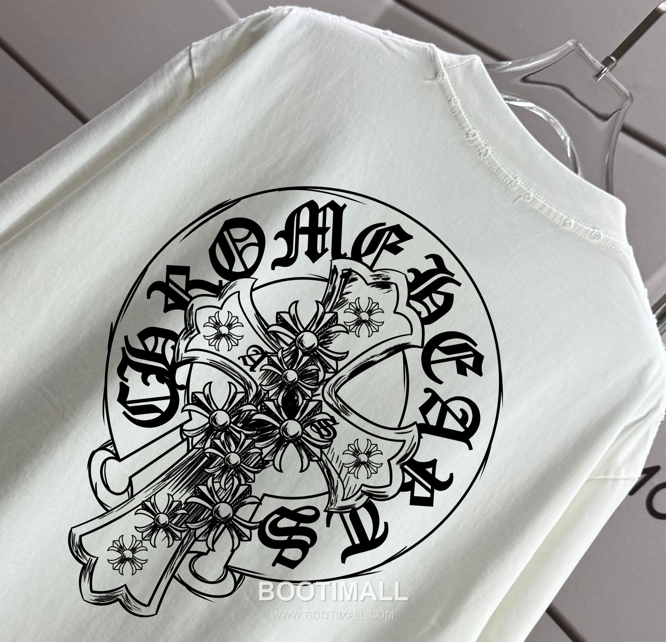 Chrome Hearts 2026 S/S Cotton Distressed Washed T-Shirt 크롬하츠 2026SS 코튼 디스트로이드 워싱 티셔츠 3