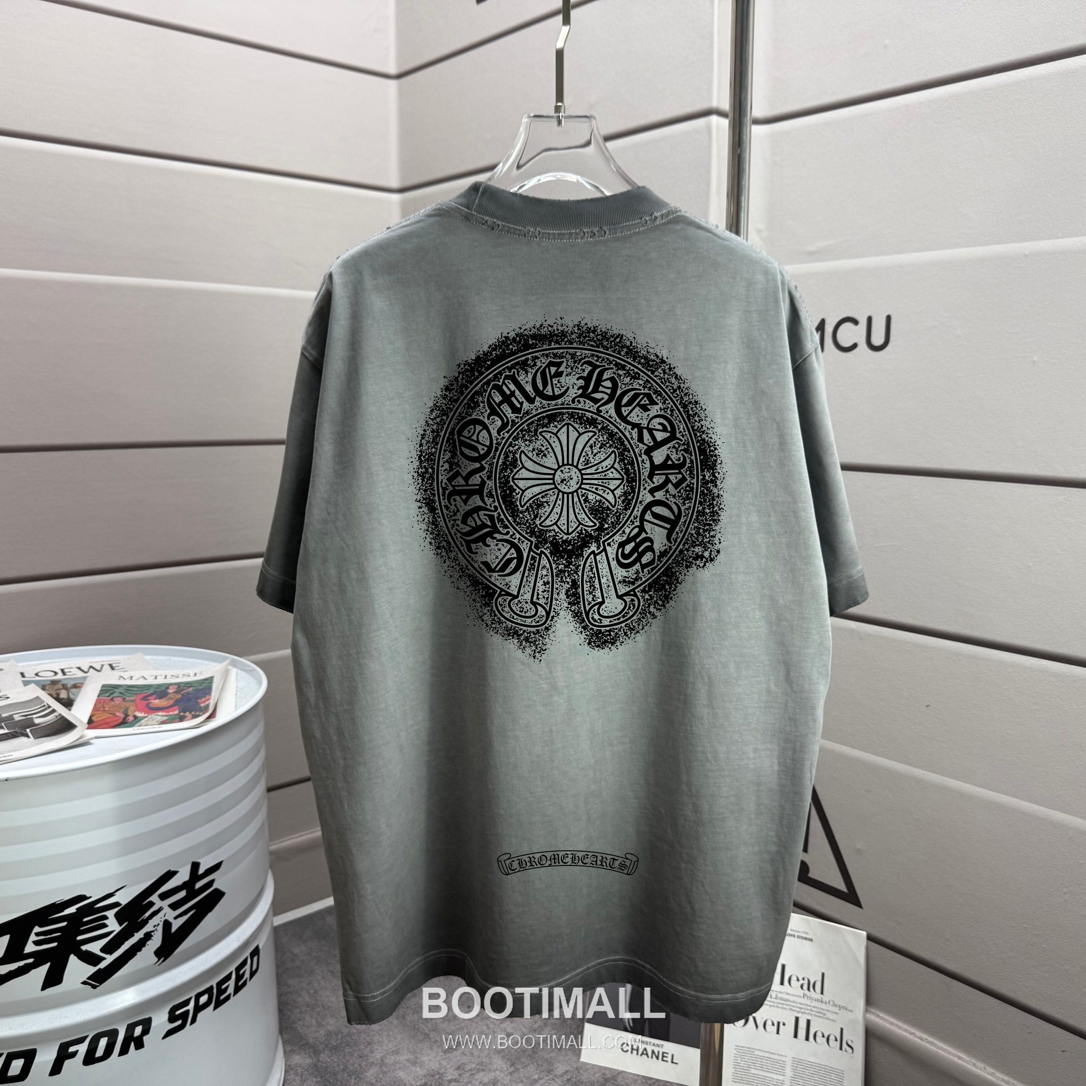 Chrome Hearts 2026 S/S Cotton Distressed Washed Logo T-Shirt 크롬하츠 2026SS 코튼 디스트로이드 워싱 로고 티셔츠 1