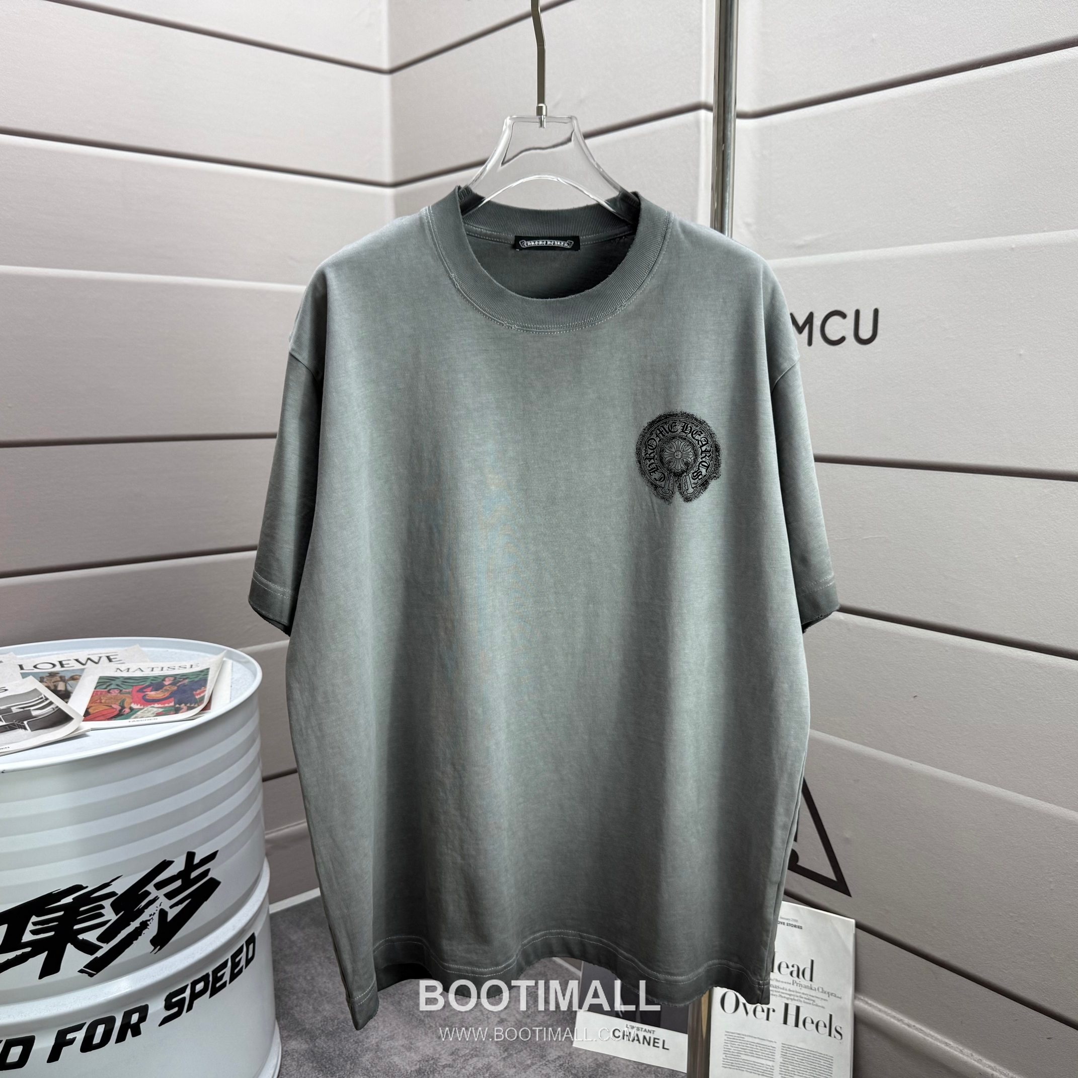 Chrome Hearts 2026 S/S Cotton Distressed Washed Logo T-Shirt 크롬하츠 2026SS 코튼 디스트로이드 워싱 로고 티셔츠 2