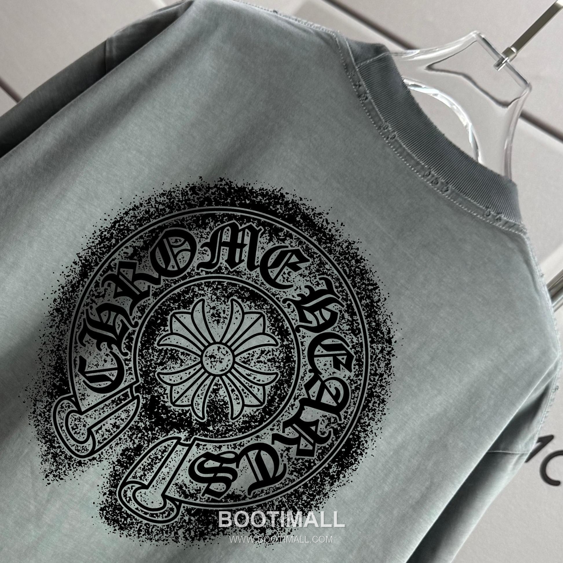 Chrome Hearts 2026 S/S Cotton Distressed Washed Logo T-Shirt 크롬하츠 2026SS 코튼 디스트로이드 워싱 로고 티셔츠 3