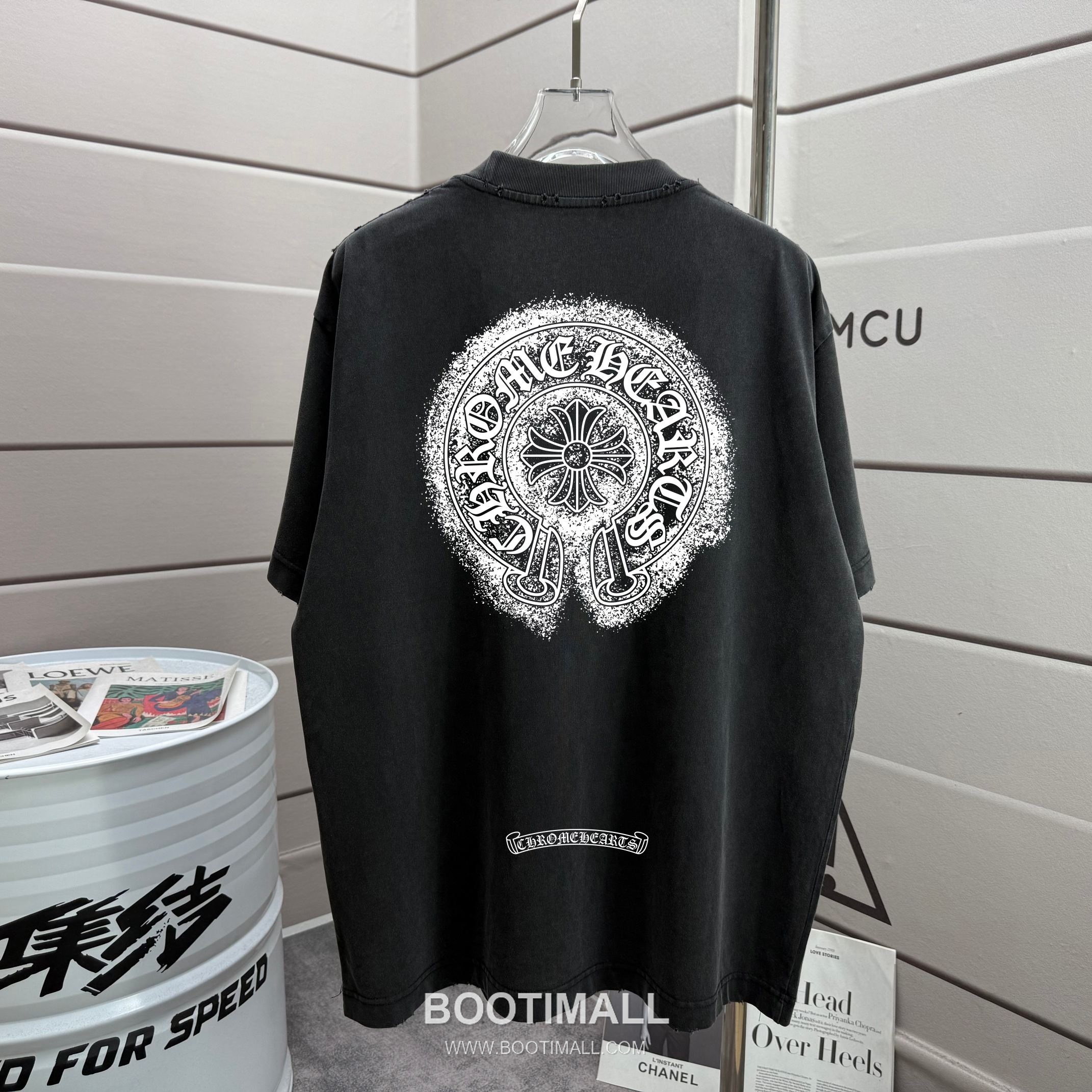 Chrome Hearts 2026 S/S Cotton Distressed Washed Logo T-Shirt 크롬하츠 2026SS 코튼 디스트로이드 워싱 로고 티셔츠 1