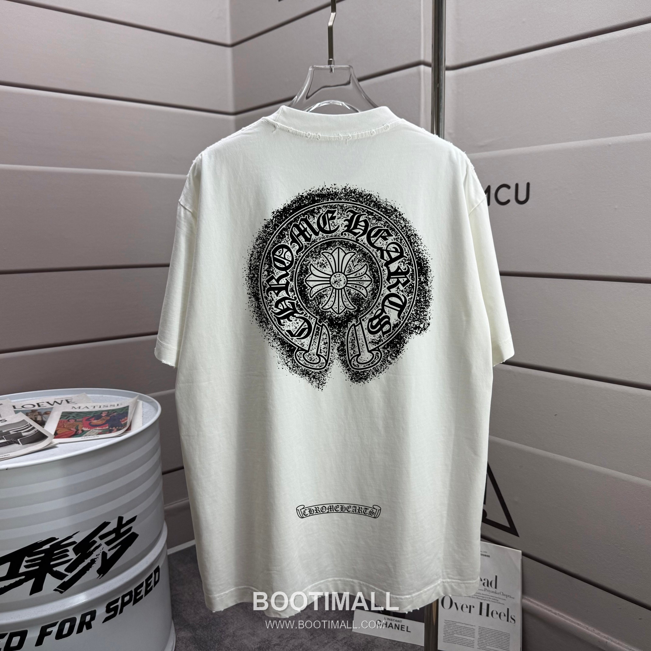 Chrome Hearts 2026 S/S Cotton Distressed Washed Logo T-Shirt 크롬하츠 2026SS 코튼 디스트로이드 워싱 로고 티셔츠 1