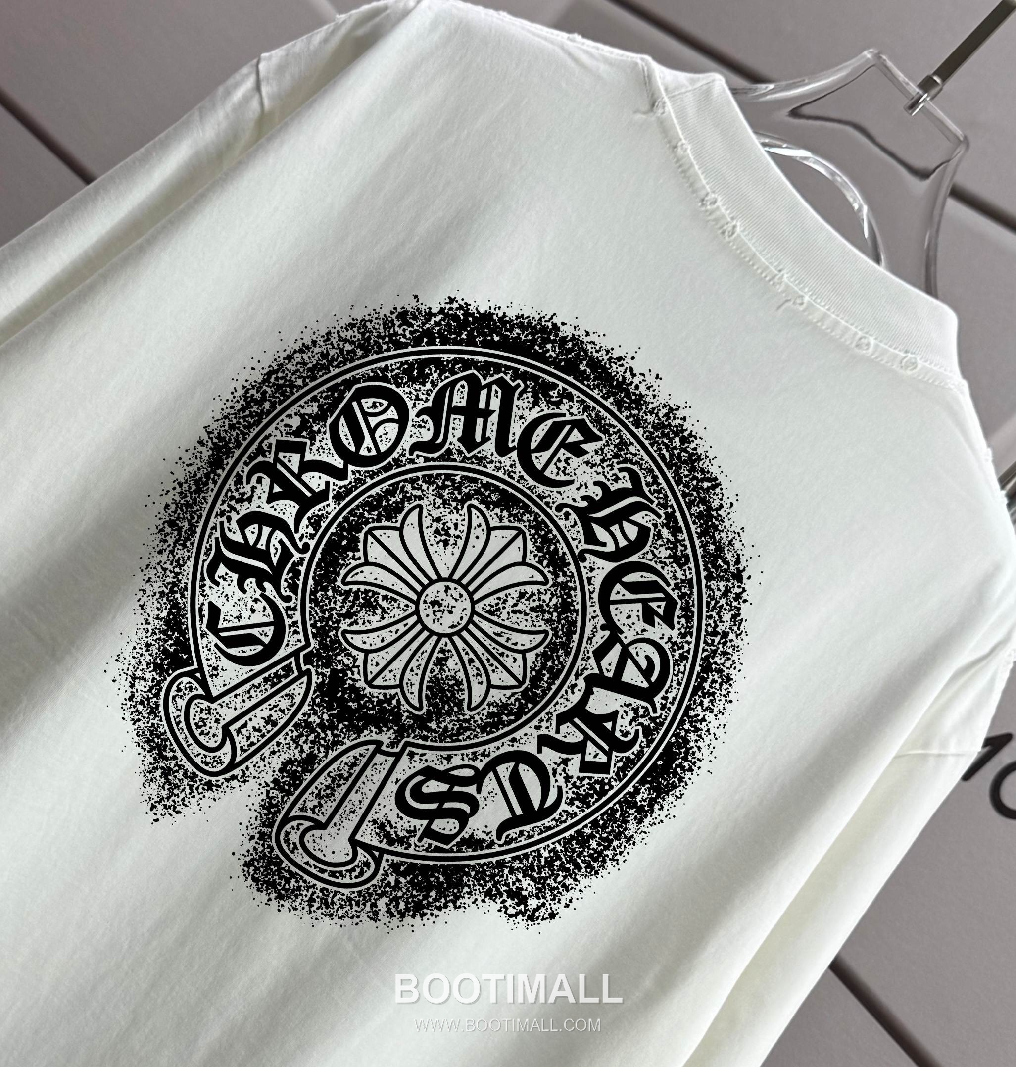 Chrome Hearts 2026 S/S Cotton Distressed Washed Logo T-Shirt 크롬하츠 2026SS 코튼 디스트로이드 워싱 로고 티셔츠 3