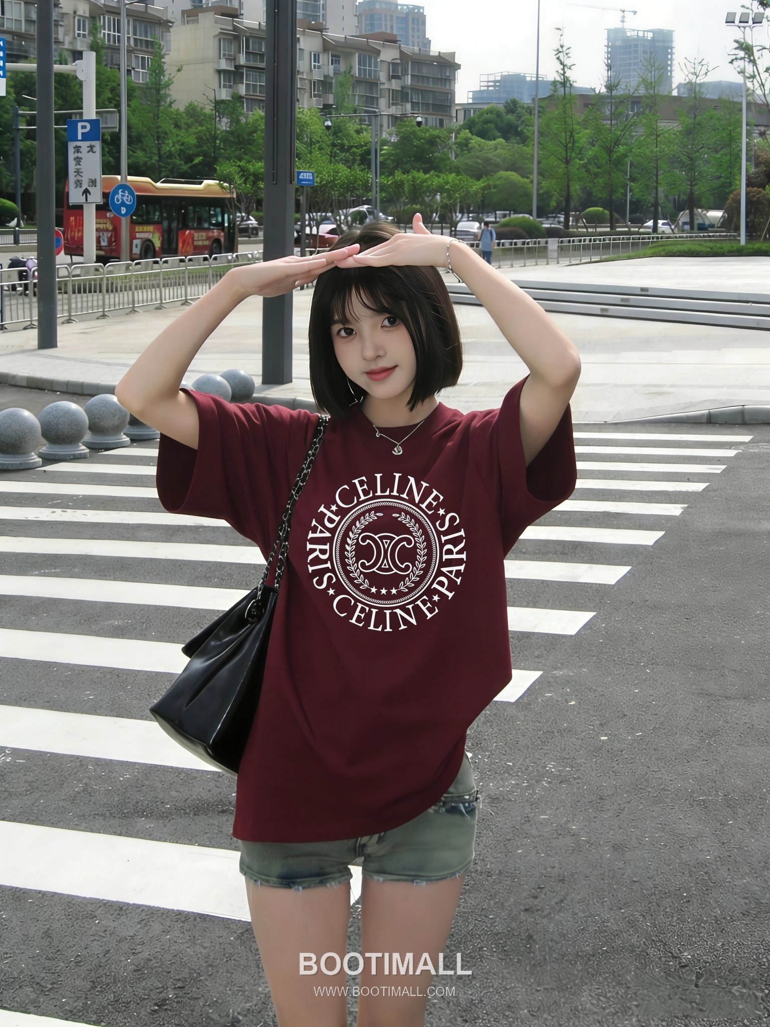 Celine 2026 S/S Cotton Letter Logo Print T-Shirt 셀린느 2026SS 코튼 레터 로고 프린트 티셔츠 3