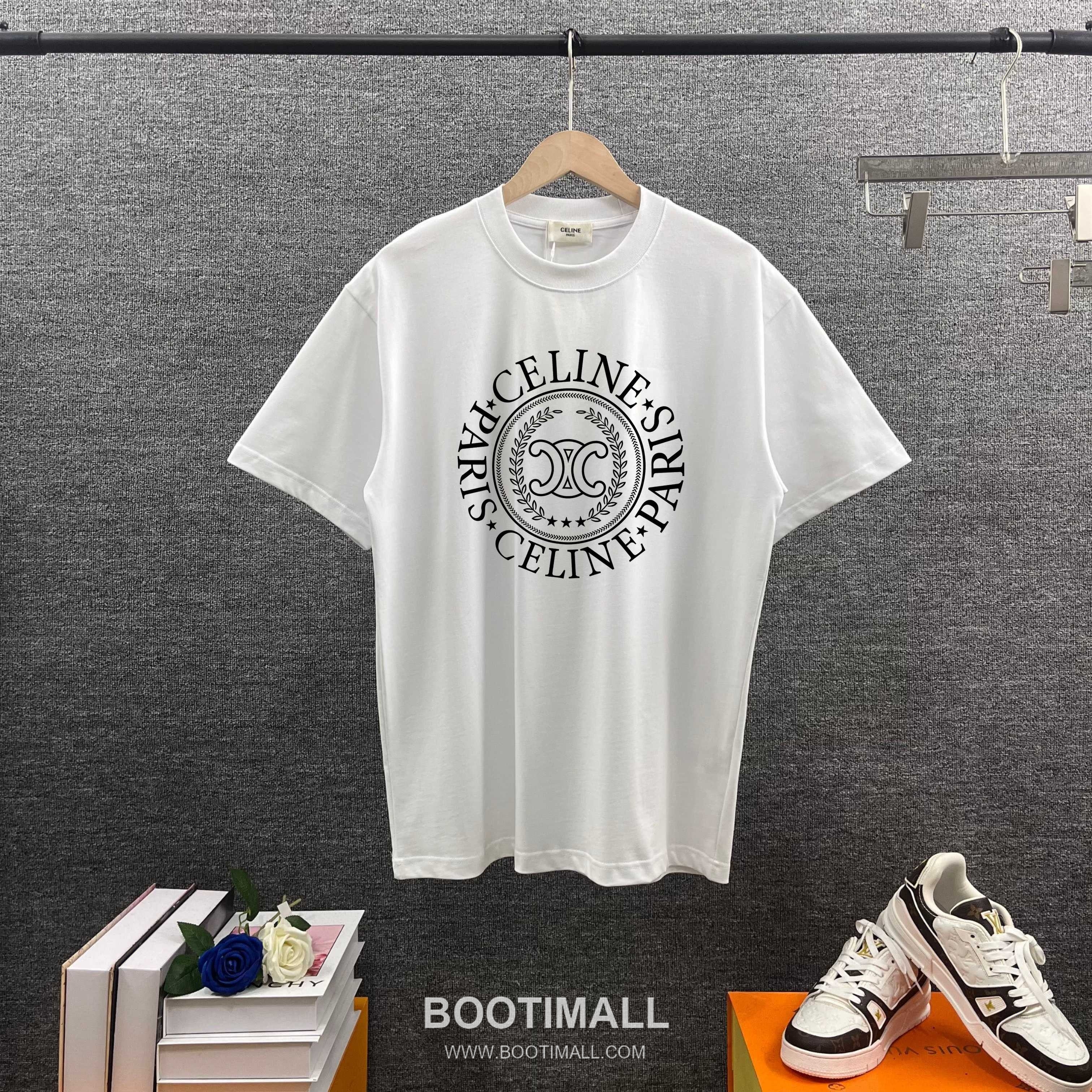 Celine 2026 S/S Cotton Letter Logo Print T-Shirt 셀린느 2026SS 코튼 레터 로고 프린트 티셔츠 5