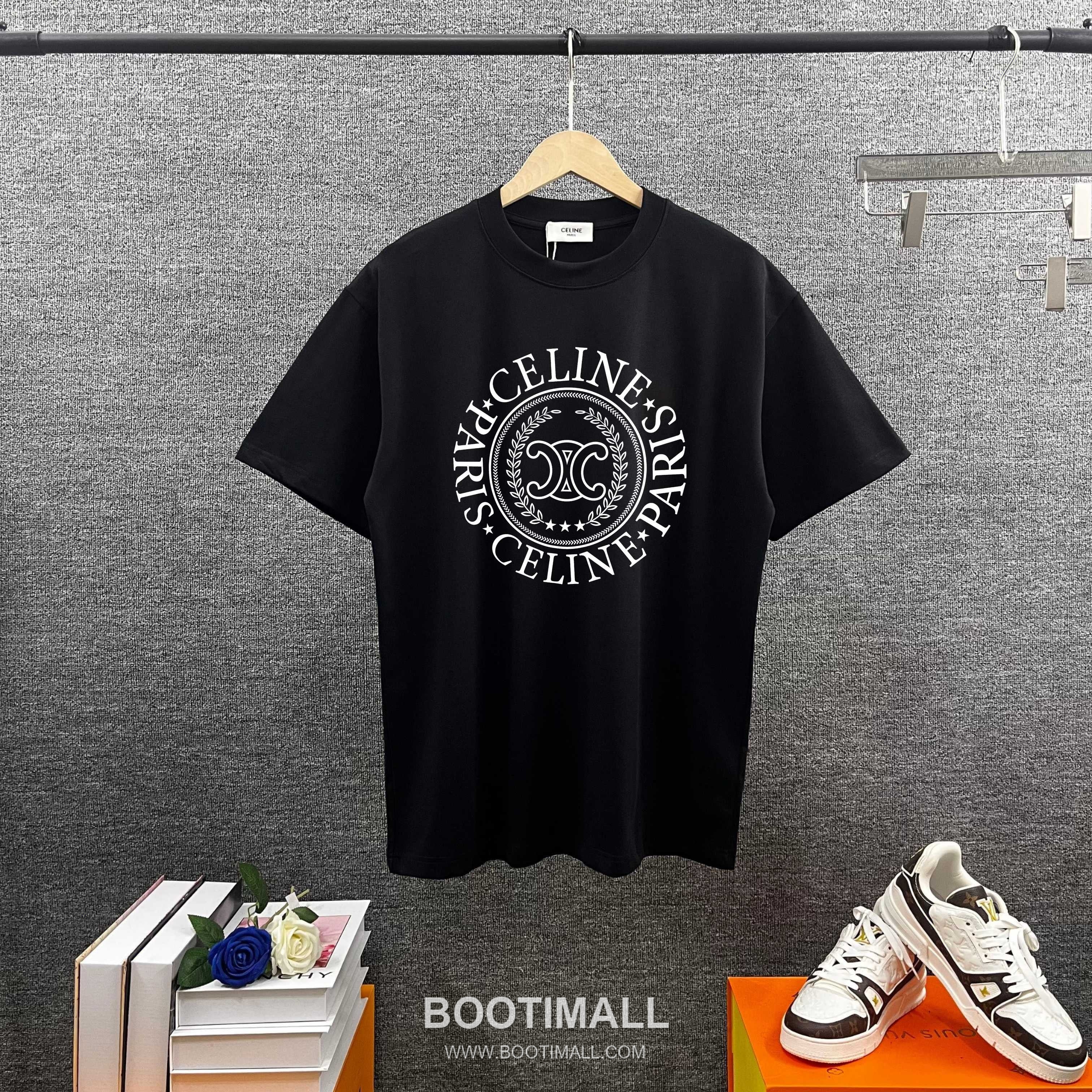 Celine 2026 S/S Cotton Letter Logo Print T-Shirt 셀린느 2026SS 코튼 레터 로고 프린트 티셔츠 12