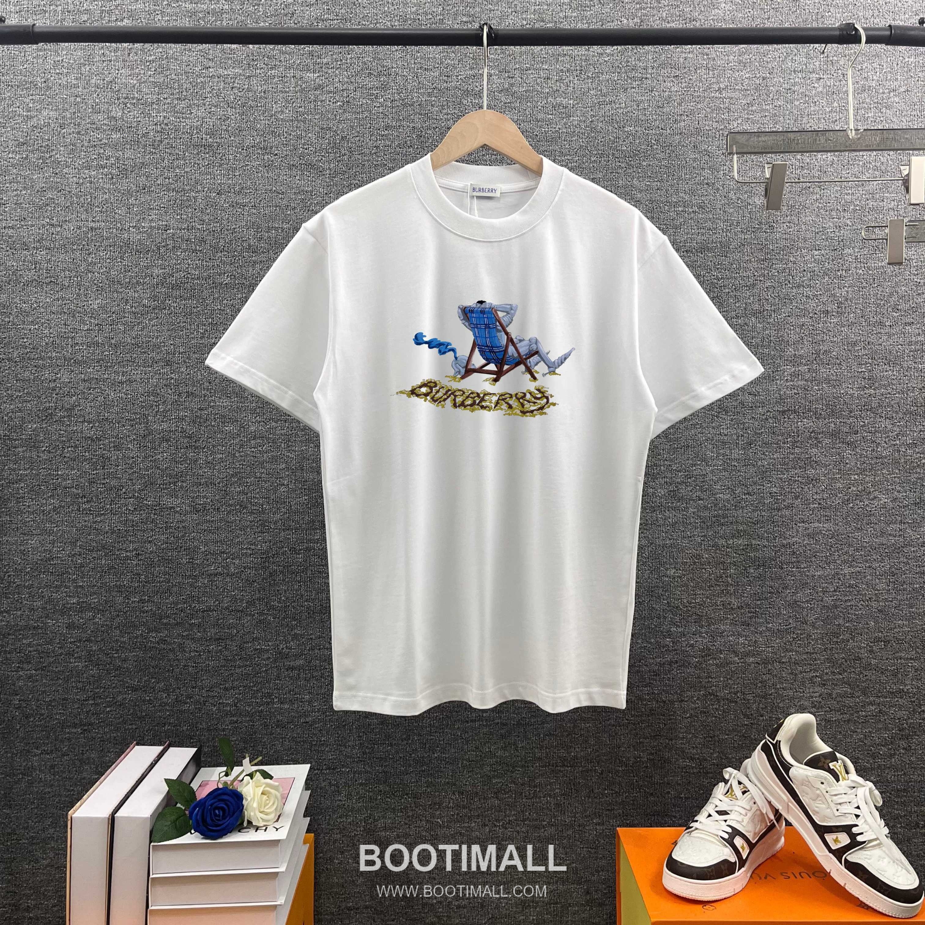 Burberry 2026 S/S Cotton Beach Chair Logo Print T-Shirt 버버리 2026SS 코튼 비치체어 로고 프린트 티셔츠 14