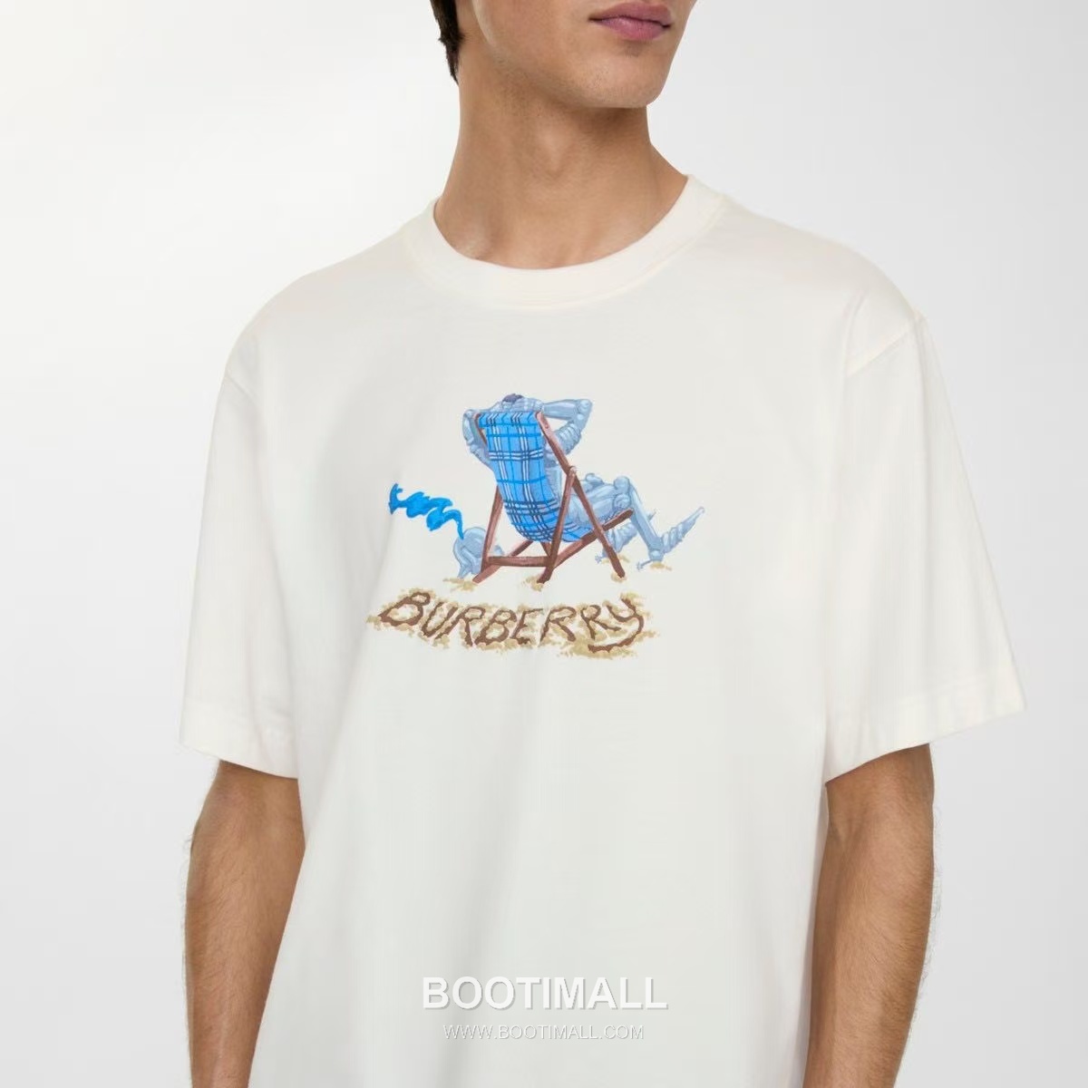 Burberry 2026 S/S Cotton Beach Chair Logo Print T-Shirt 버버리 2026SS 코튼 비치체어 로고 프린트 티셔츠 2