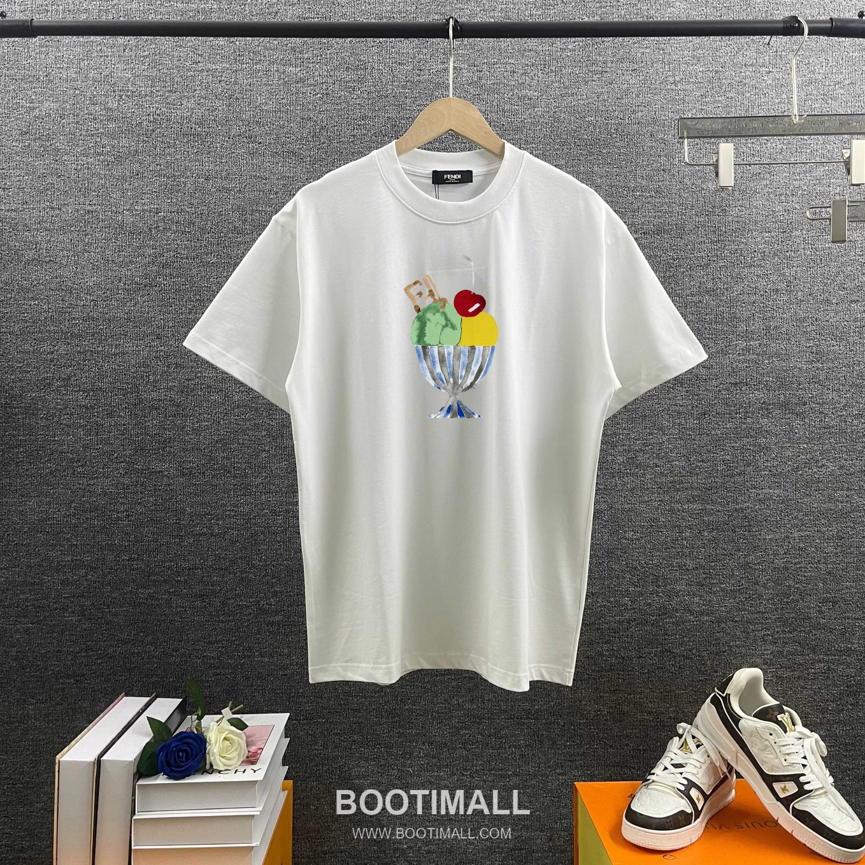 Fendi 2026 S/S Cotton Ice Cream Logo Print T-Shirt 펜디 2026SS 코튼 아이스크림 로고 프린트 티셔츠 15