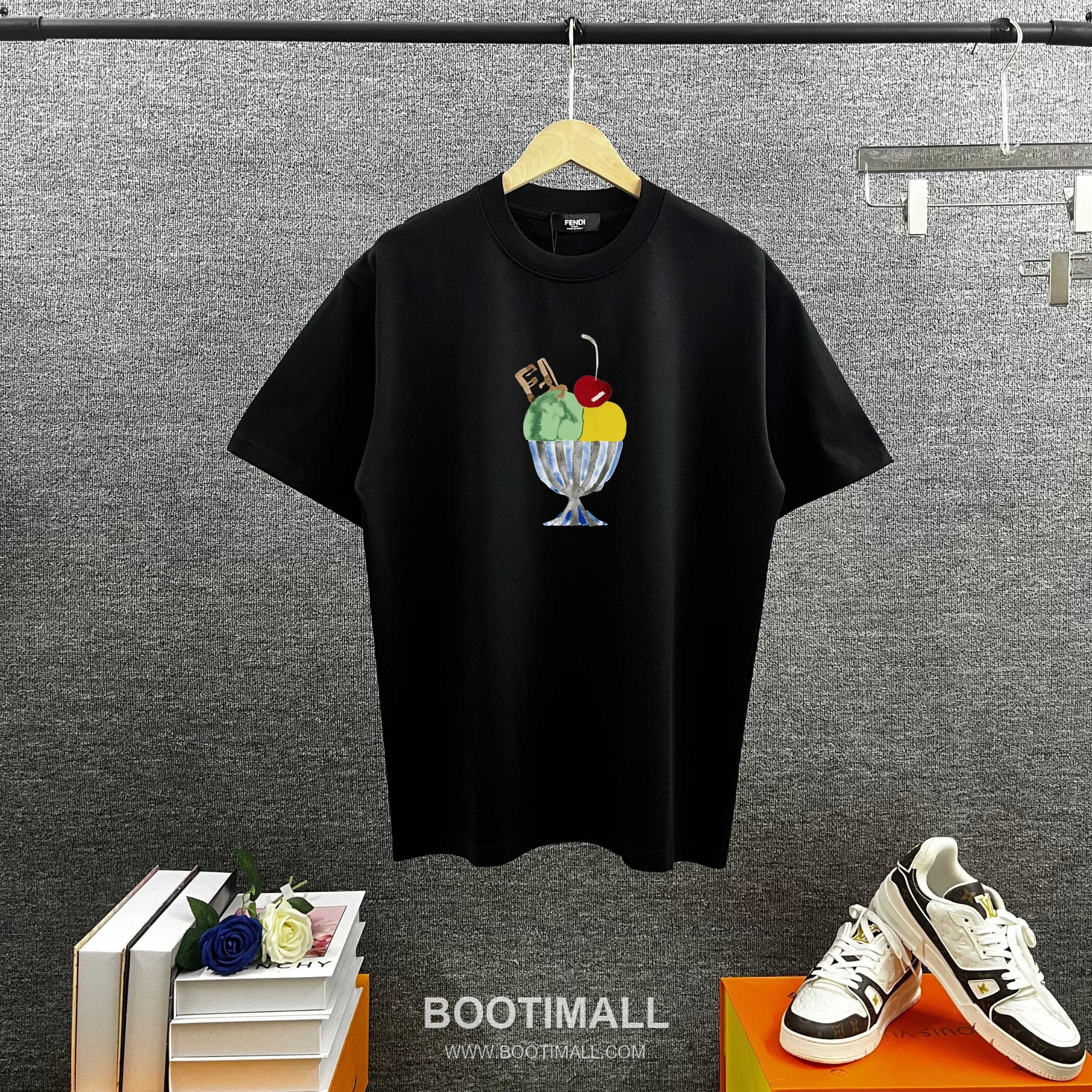 Fendi 2026 S/S Cotton Ice Cream Logo Print T-Shirt 펜디 2026SS 코튼 아이스크림 로고 프린트 티셔츠 5