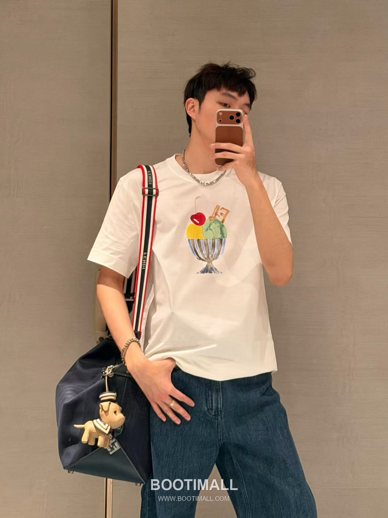 Fendi 2026 S/S Cotton Ice Cream Logo Print T-Shirt 펜디 2026SS 코튼 아이스크림 로고 프린트 티셔츠 4