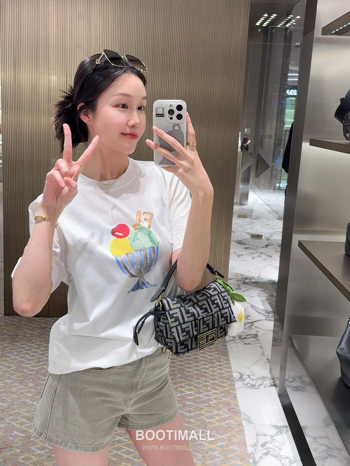 Fendi 2026 S/S Cotton Ice Cream Logo Print T-Shirt 펜디 2026SS 코튼 아이스크림 로고 프린트 티셔츠 5