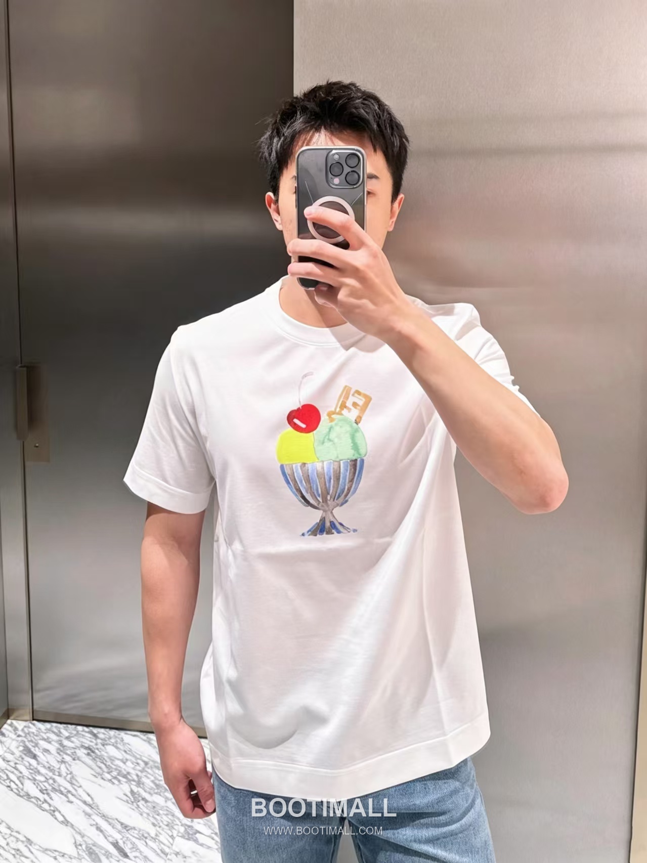 Fendi 2026 S/S Cotton Ice Cream Logo Print T-Shirt 펜디 2026SS 코튼 아이스크림 로고 프린트 티셔츠 6