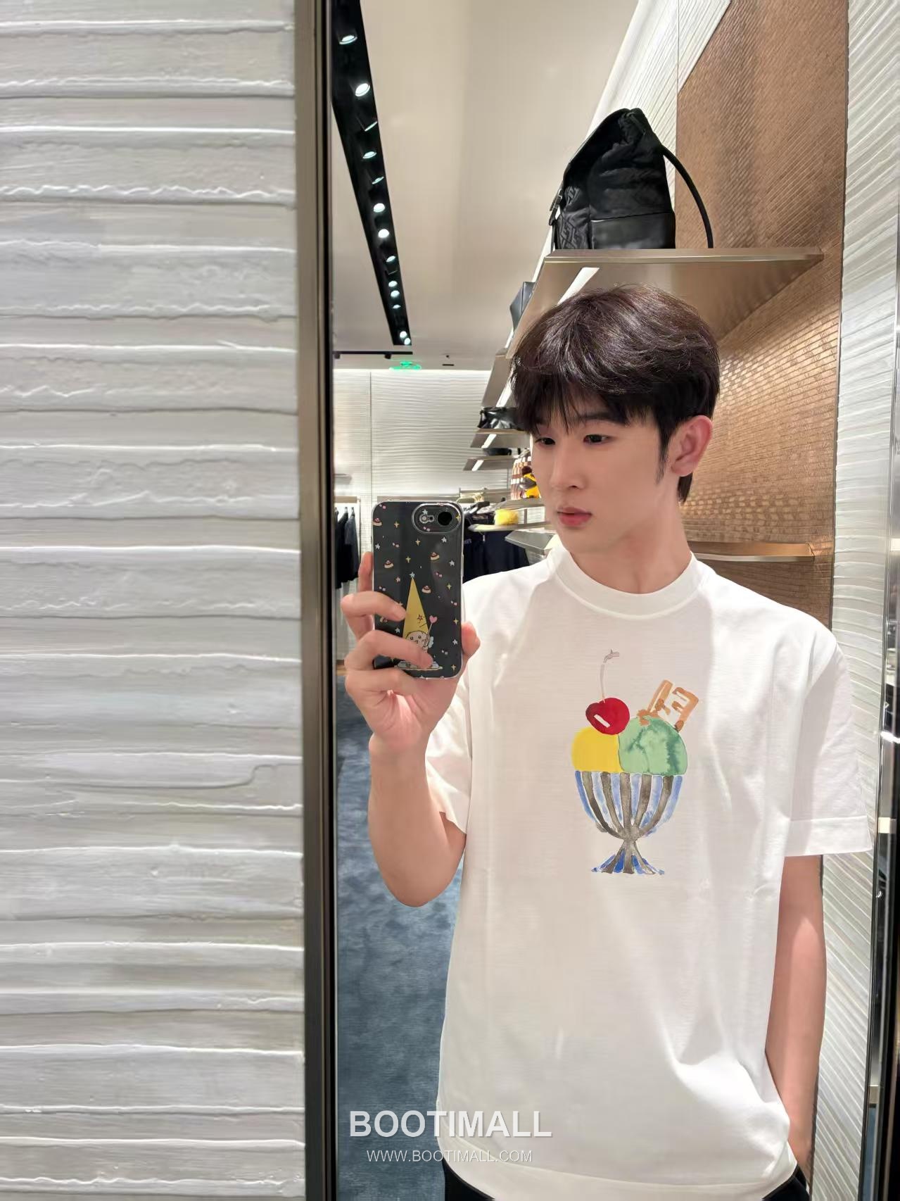 Fendi 2026 S/S Cotton Ice Cream Logo Print T-Shirt 펜디 2026SS 코튼 아이스크림 로고 프린트 티셔츠 8