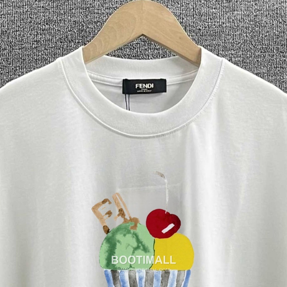 Fendi 2026 S/S Cotton Ice Cream Logo Print T-Shirt 펜디 2026SS 코튼 아이스크림 로고 프린트 티셔츠 10