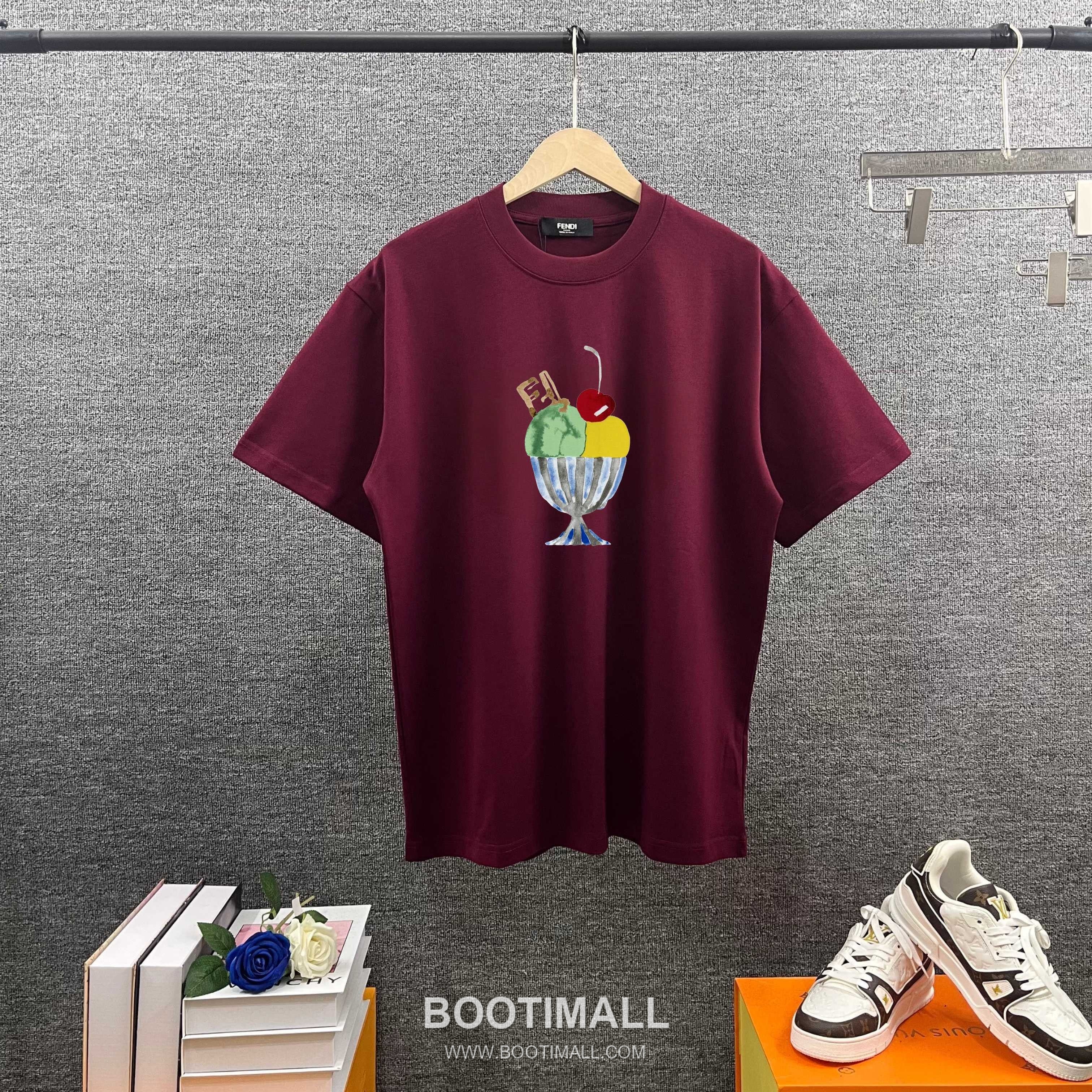 Fendi 2026 S/S Cotton Ice Cream Logo Print T-Shirt 펜디 2026SS 코튼 아이스크림 로고 프린트 티셔츠 17