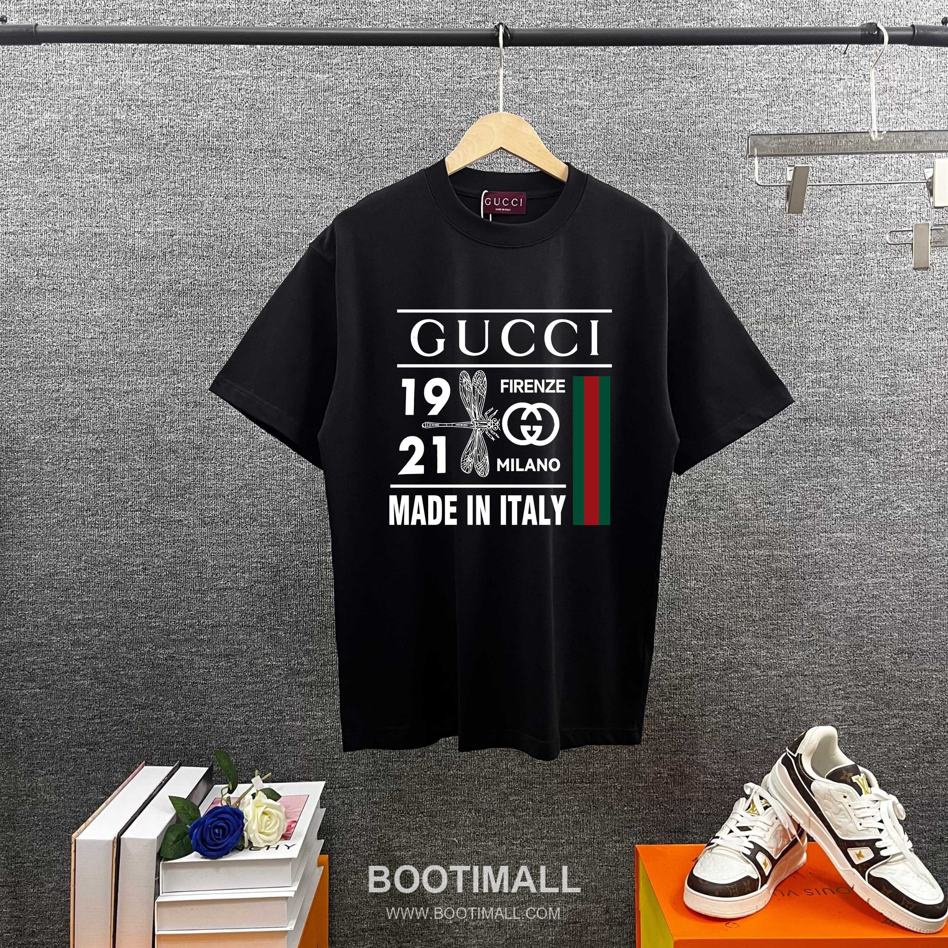 Gucci 2026 S/S Cotton Dragonfly Logo Print T-Shirt 구찌 2026SS 코튼 드래곤플라이 로고 프린트 티셔츠 17